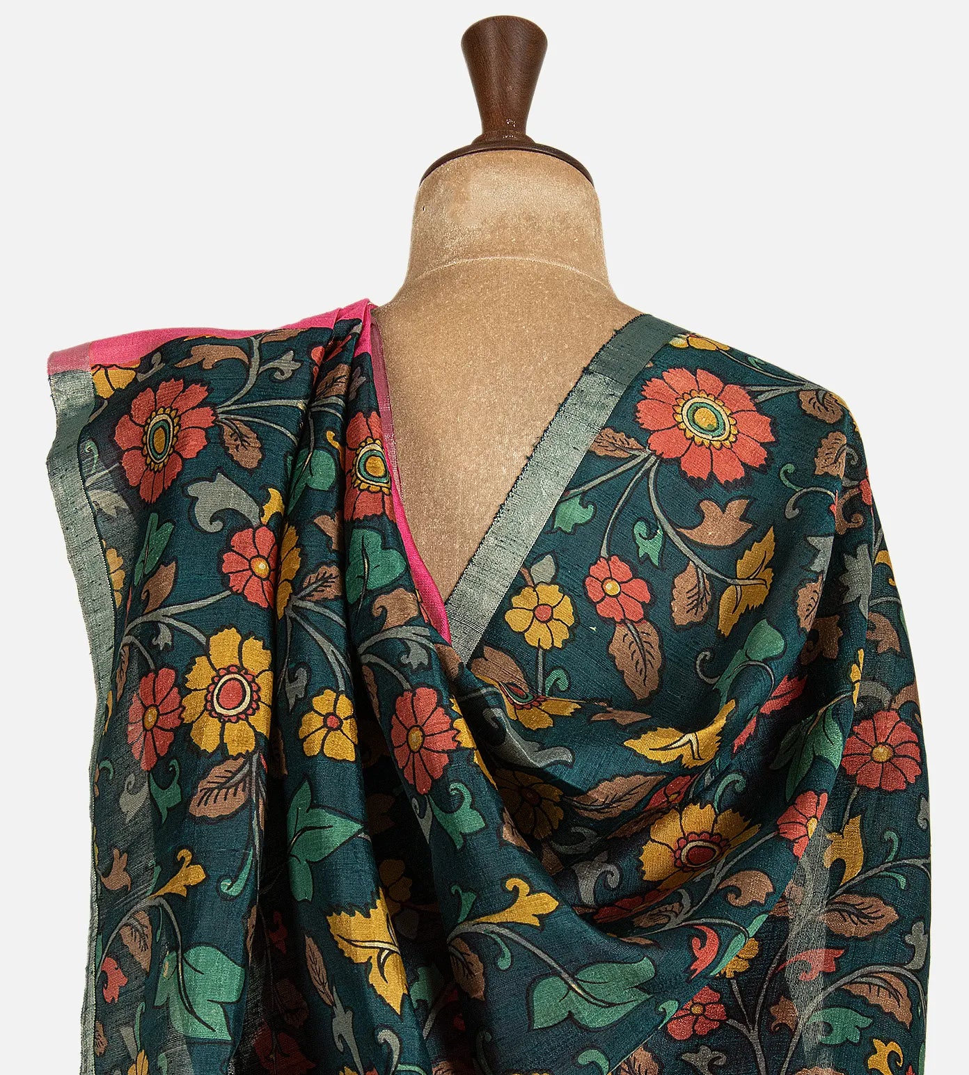 Pink Raw Silk Saree