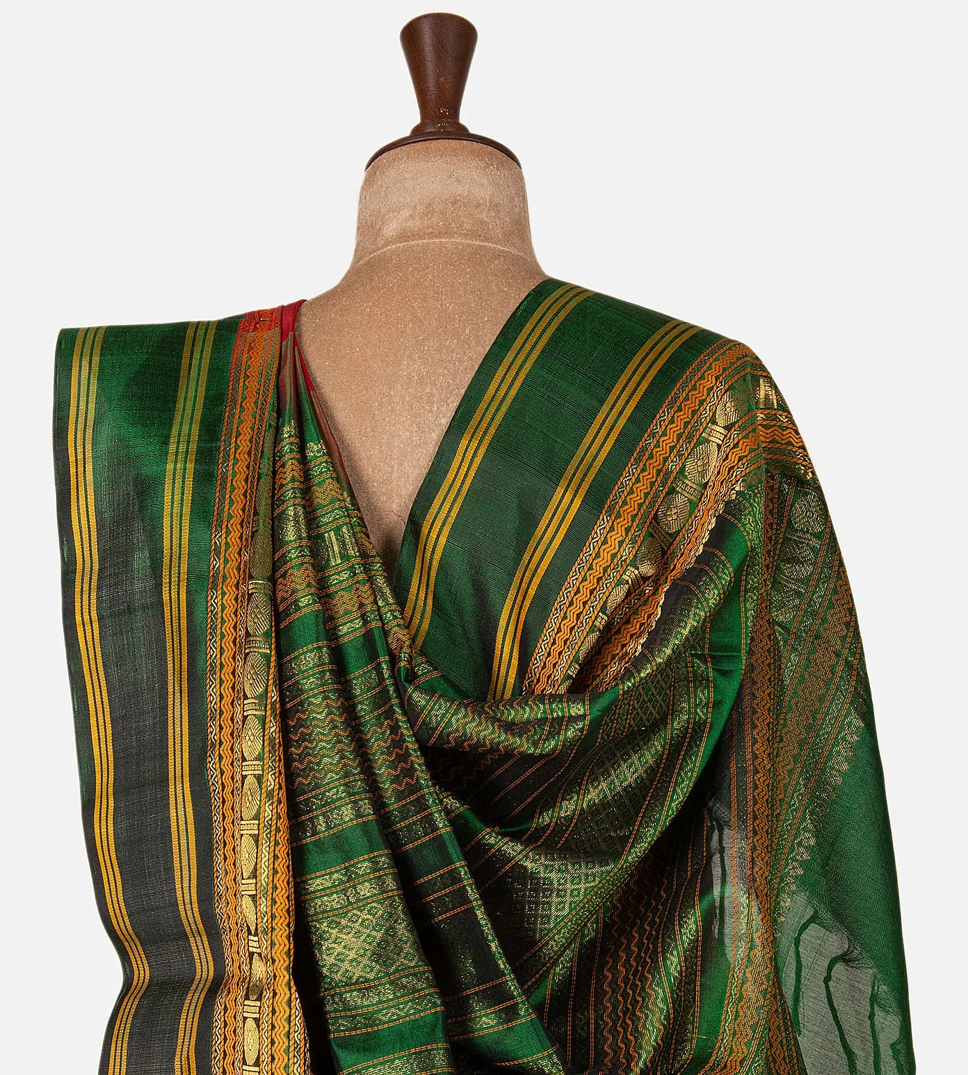 Red Cotton Silk Saree