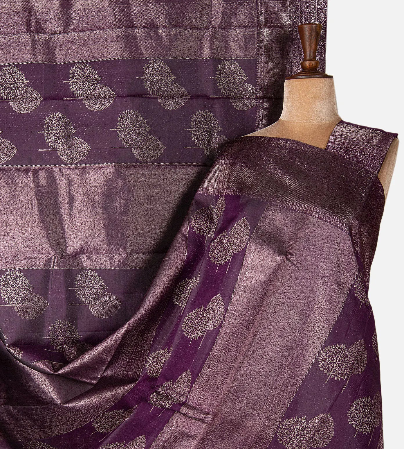 Purple Kanchipuram Silk Saree