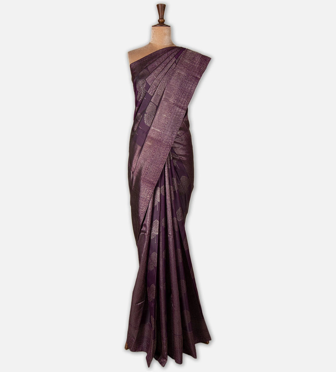 Purple Kanchipuram Silk Saree