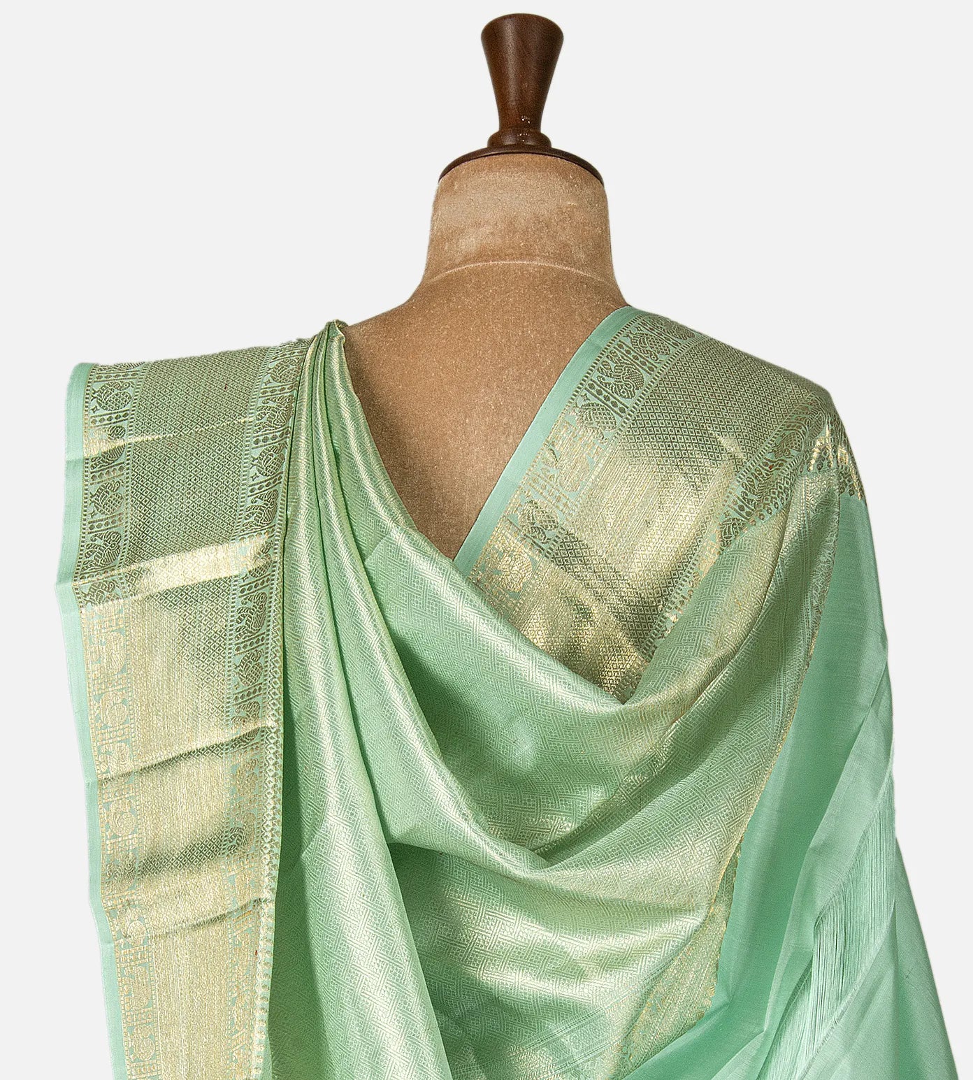 Pistachio Green Kanchipuram Silk Saree