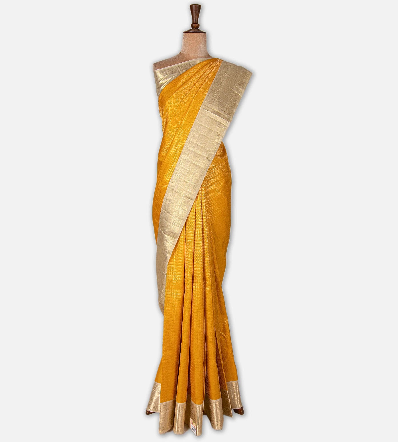 Yellow Kanchipuram Silk Saree