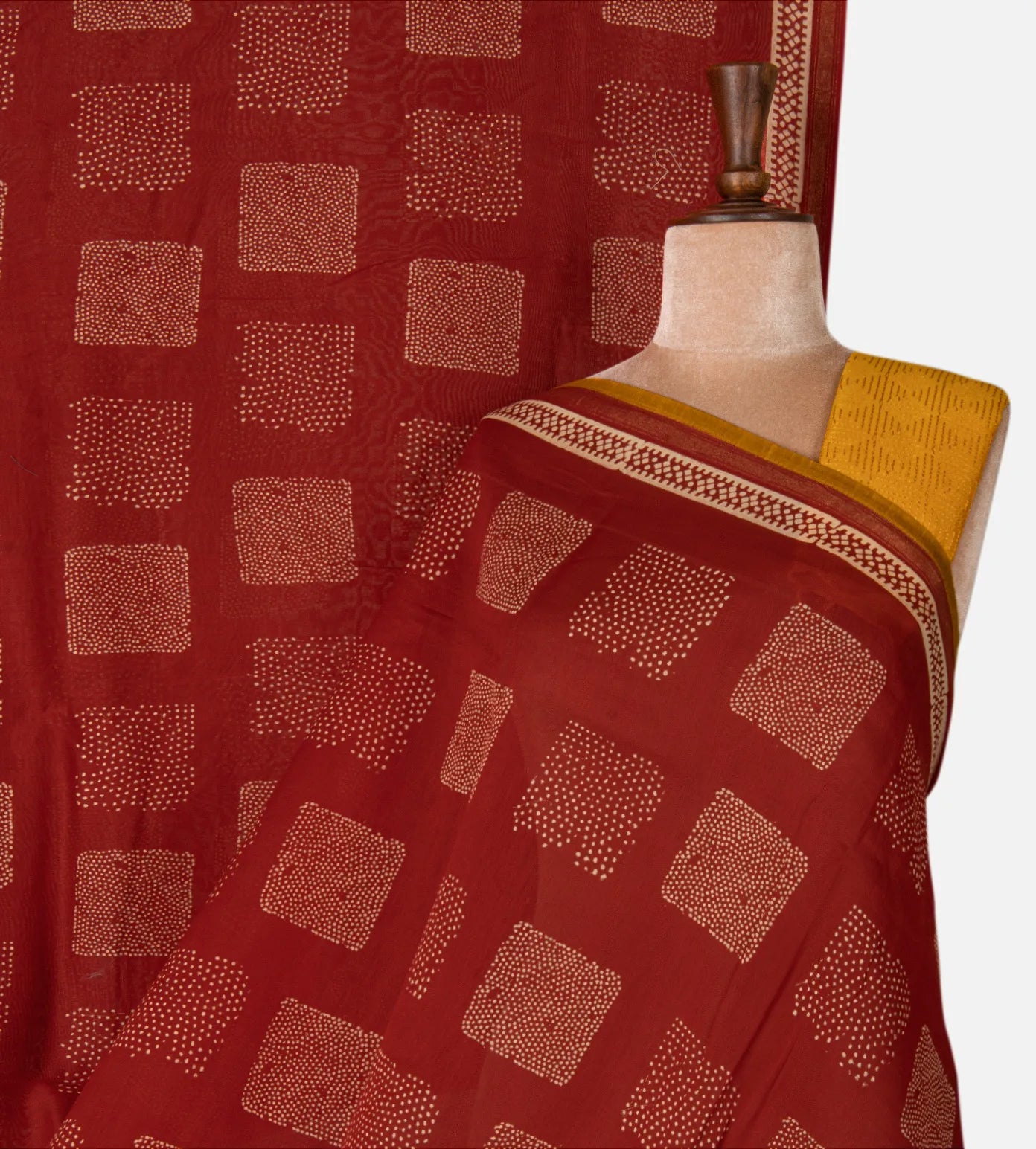 Red Chanderi Cotton Saree