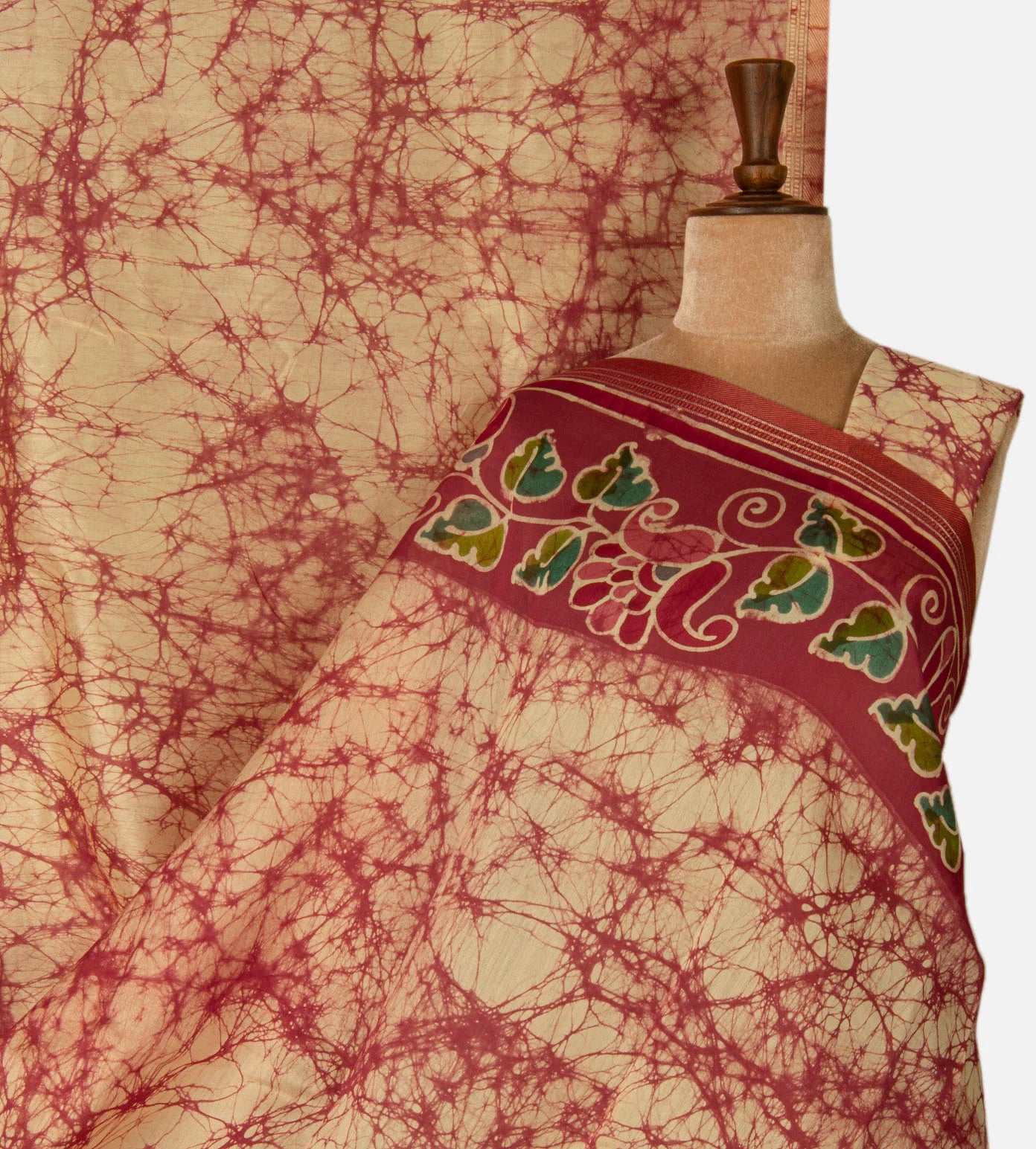 Light Beige Chanderi Cotton Saree