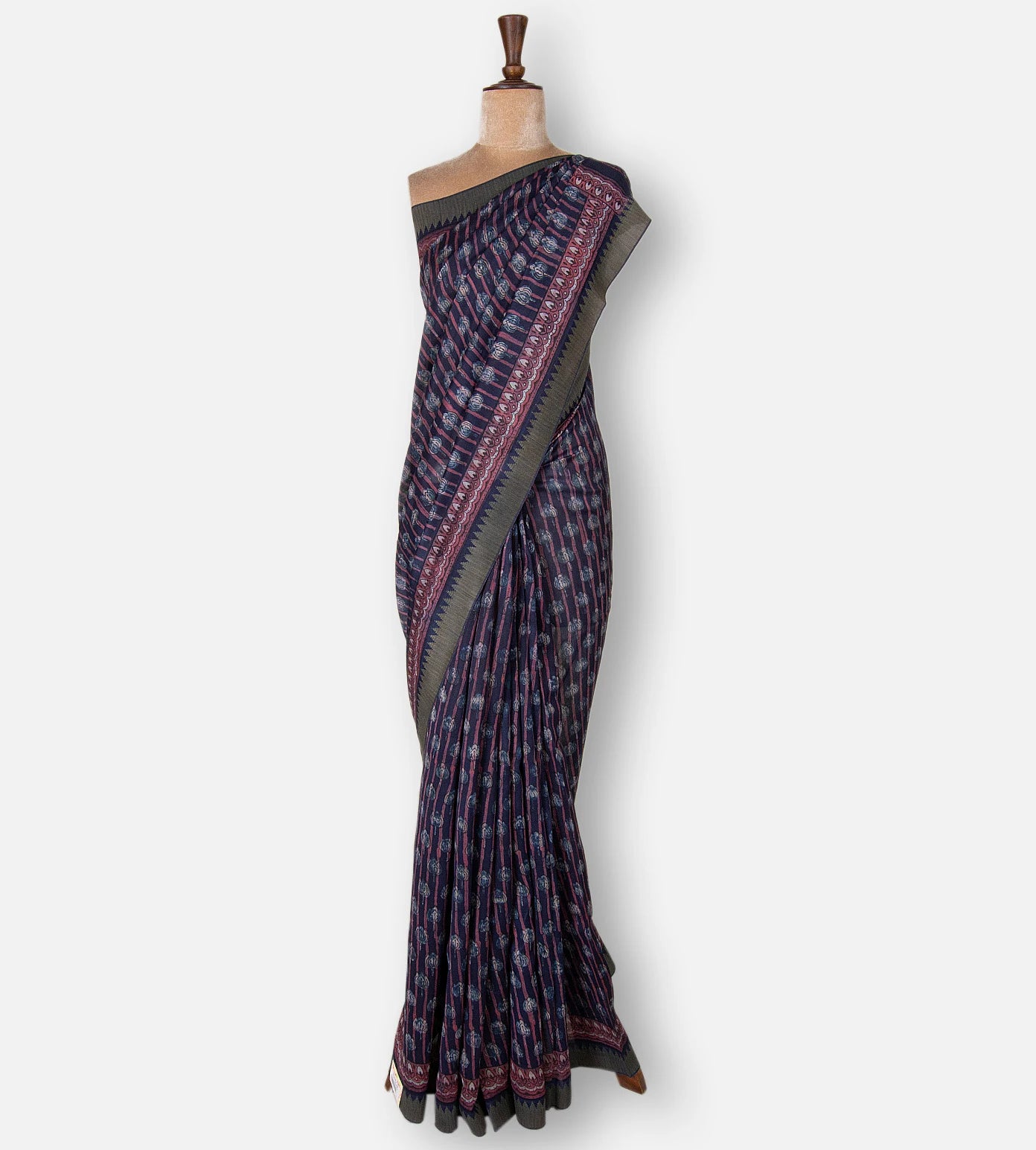 Blue Chanderi Cotton Saree