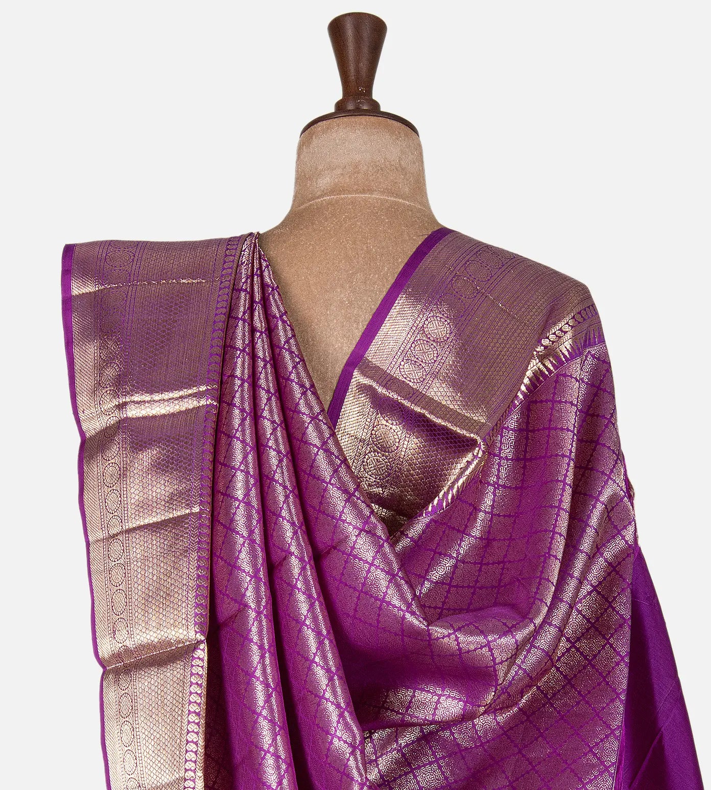 Purple Kanchipuram Silk Saree