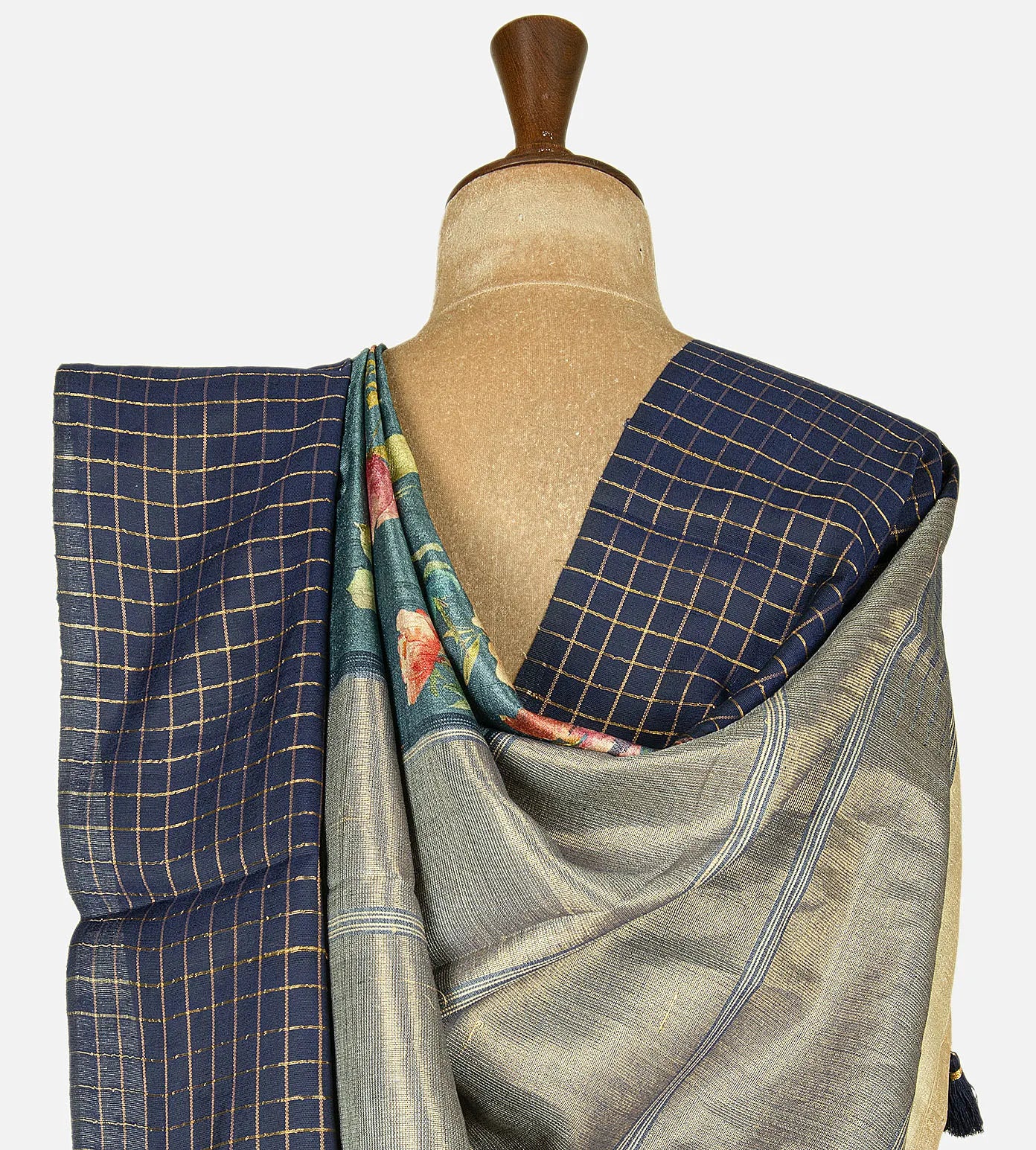 Grey Tussar Saree