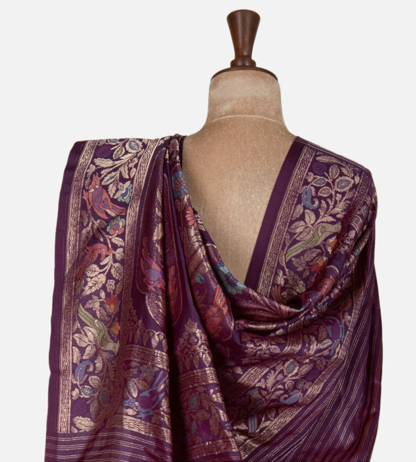 Purple Banarasi Silk Saree
