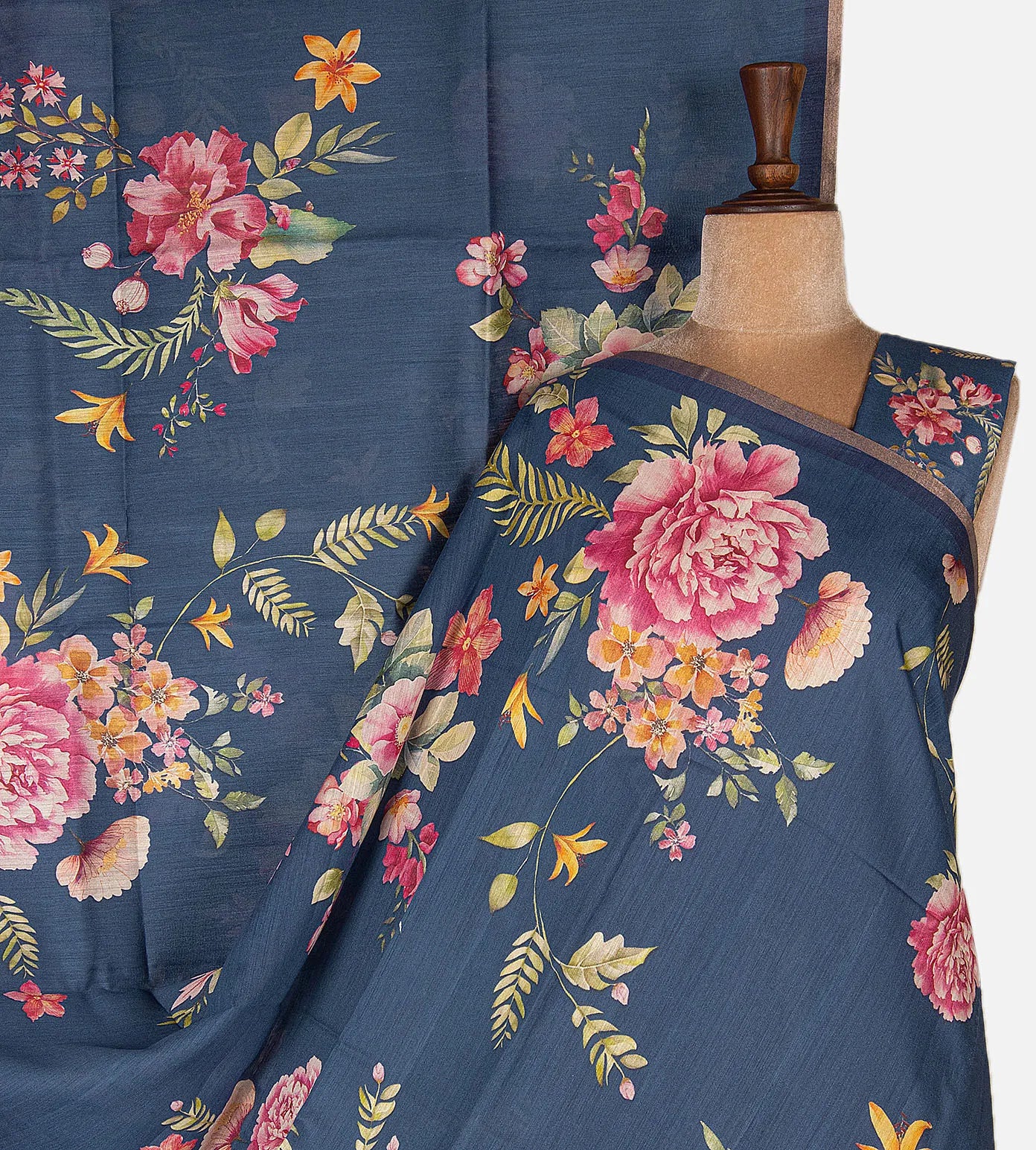 Blue Moonga Tussar Saree