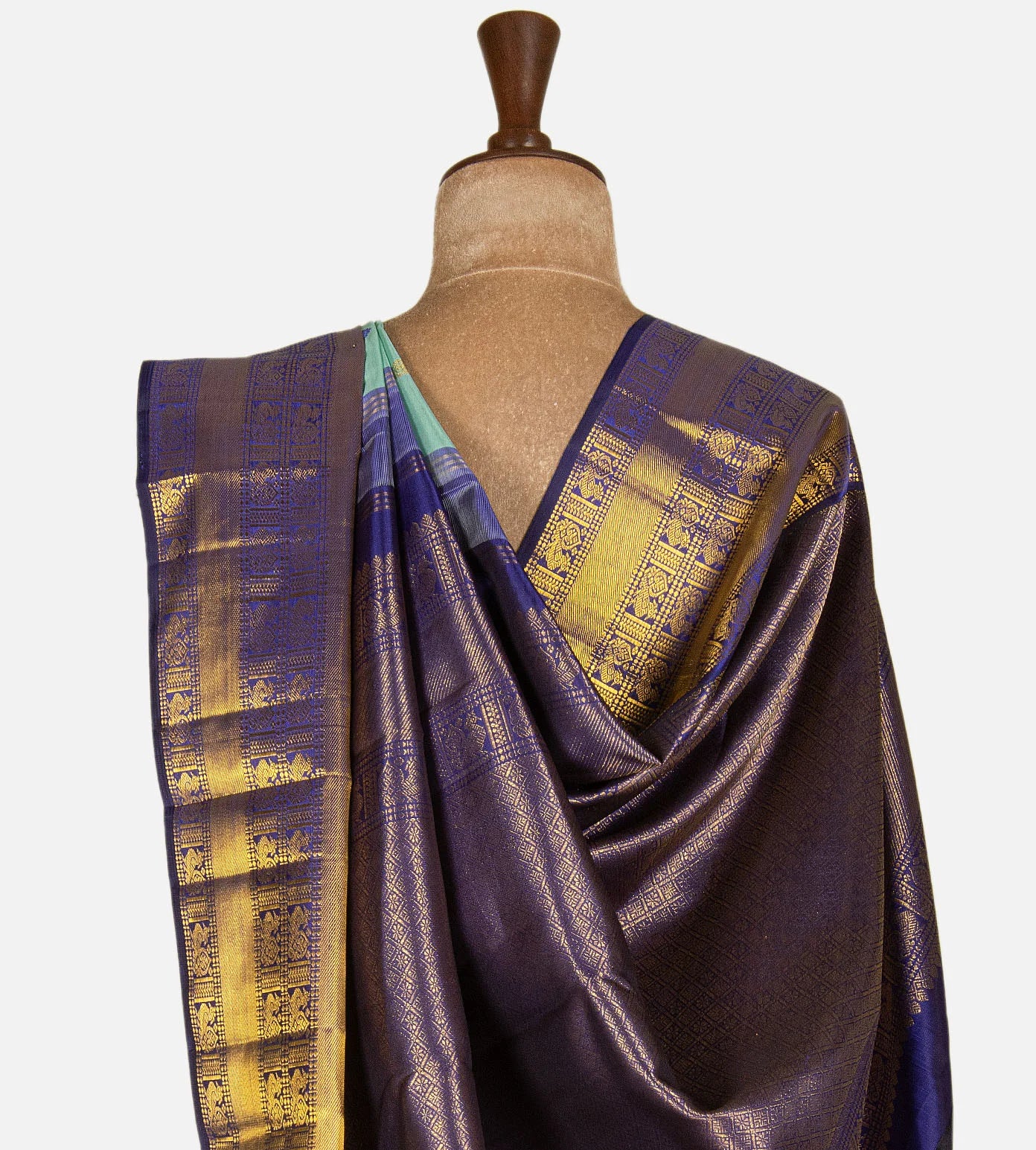 Blue Kanchipuram Silk Saree