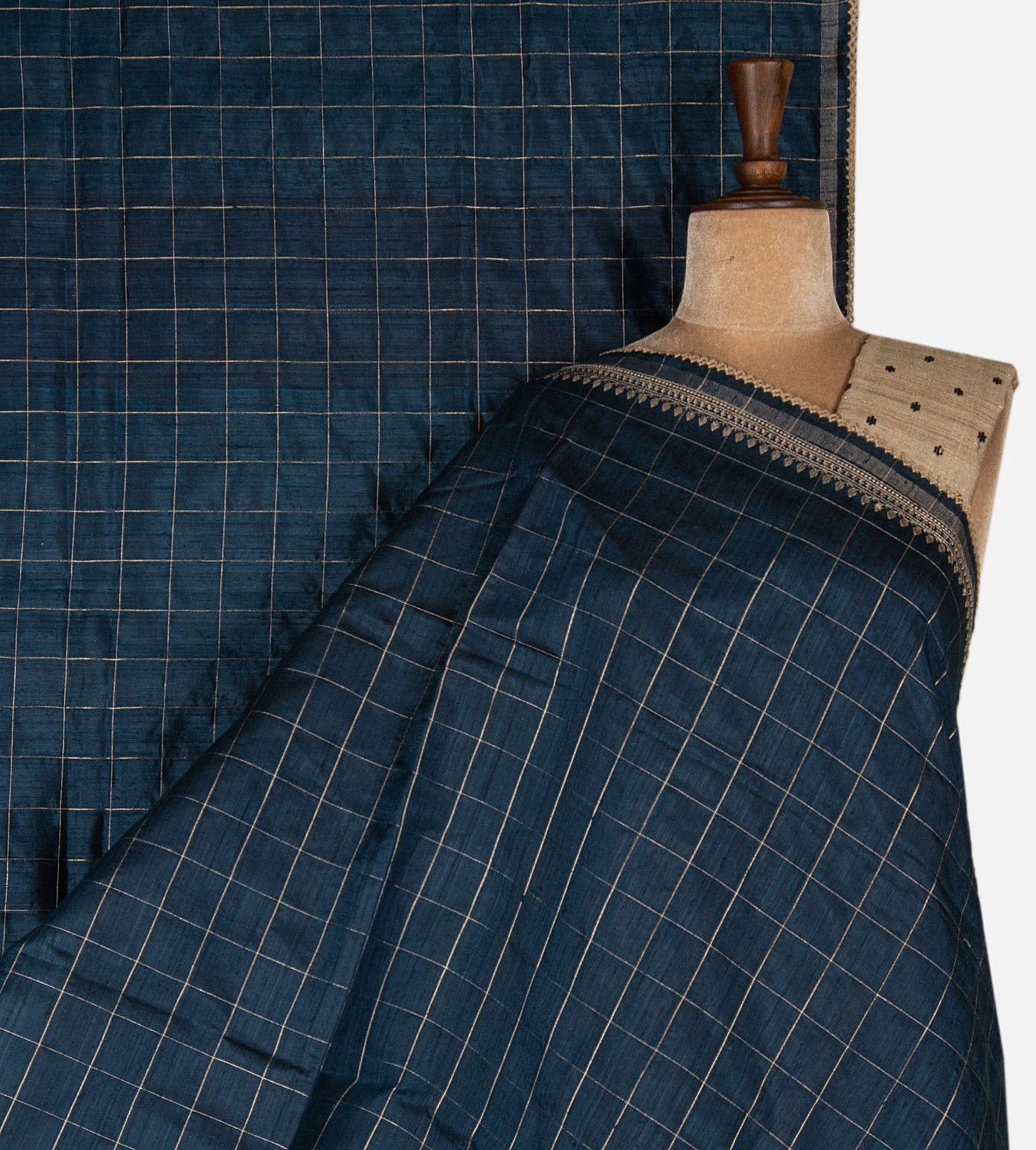 Blue Tussar Saree