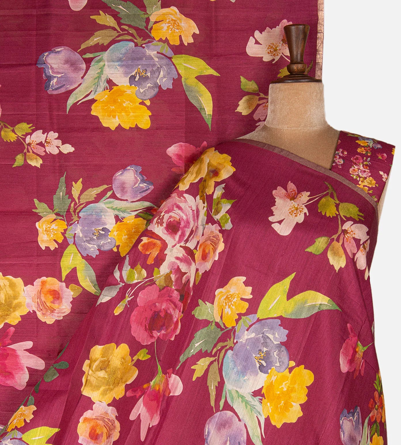 Pink Moonga Tussar Saree