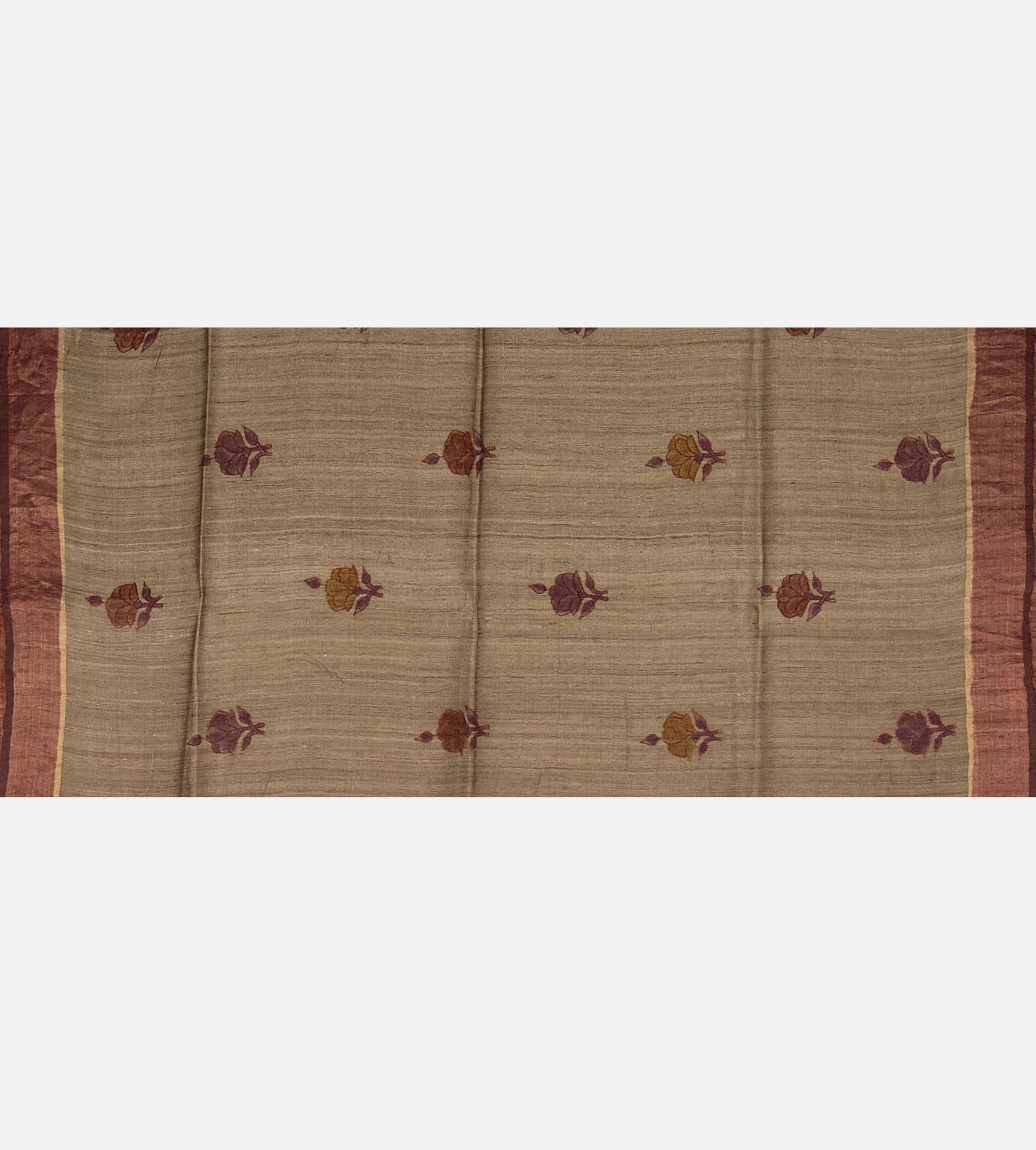 Maroon Tussar Saree