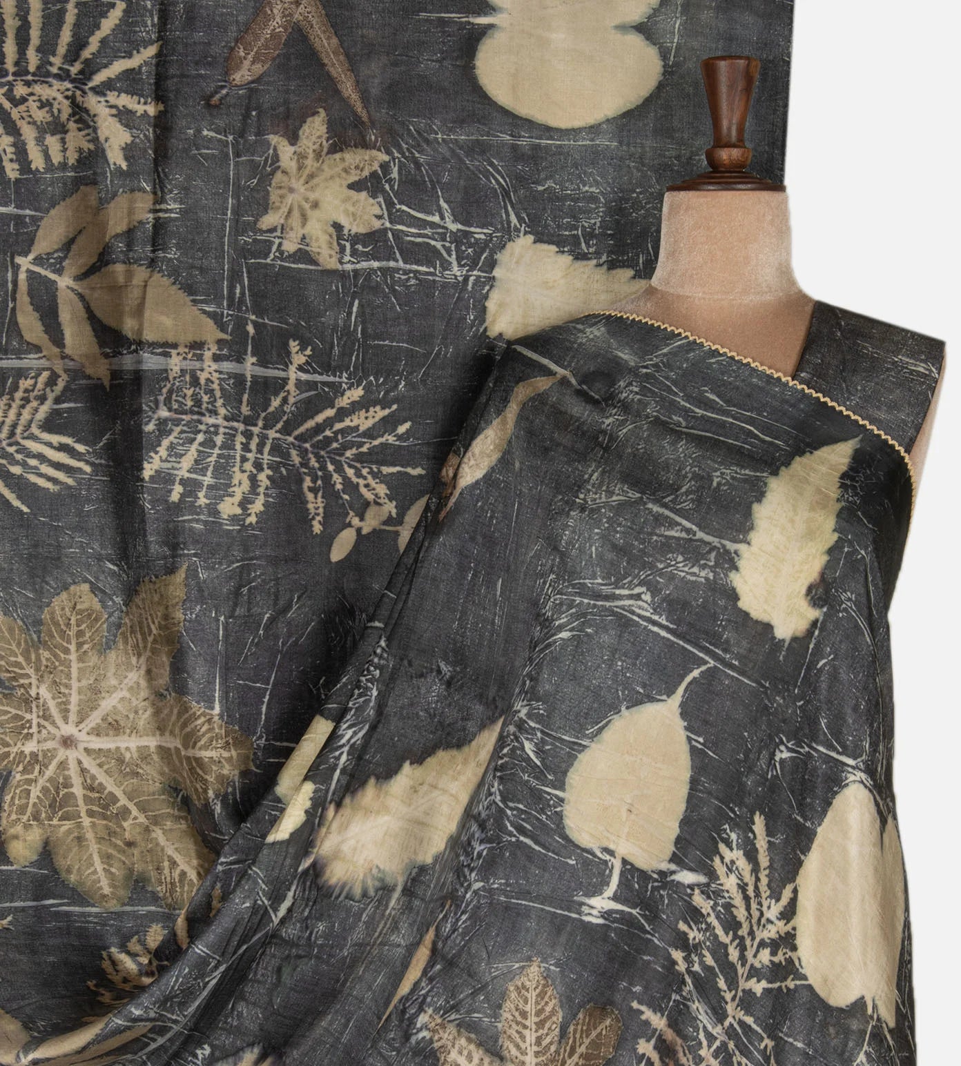 Grey Mulberry Silk Saree