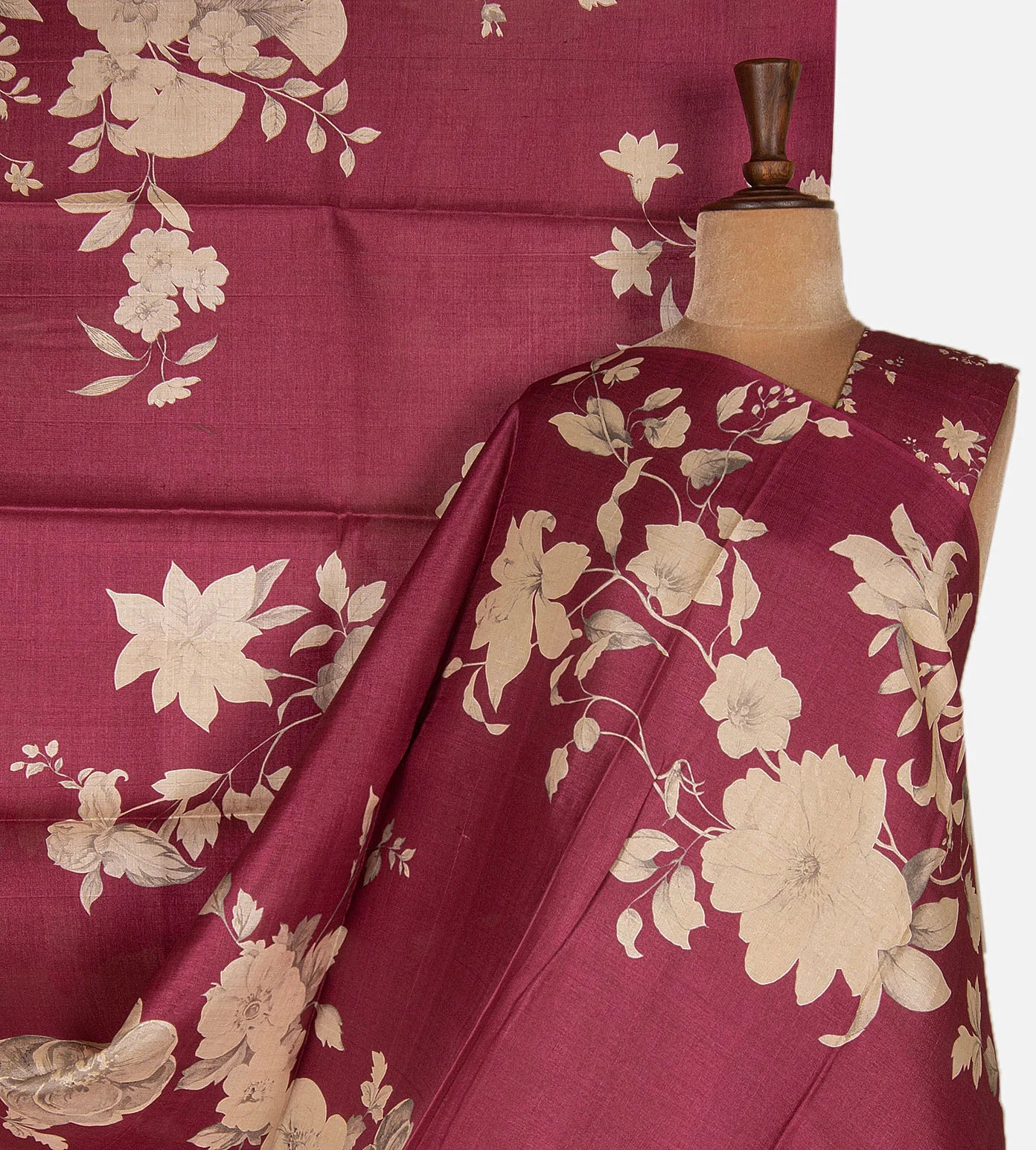 Pink Tussar Saree