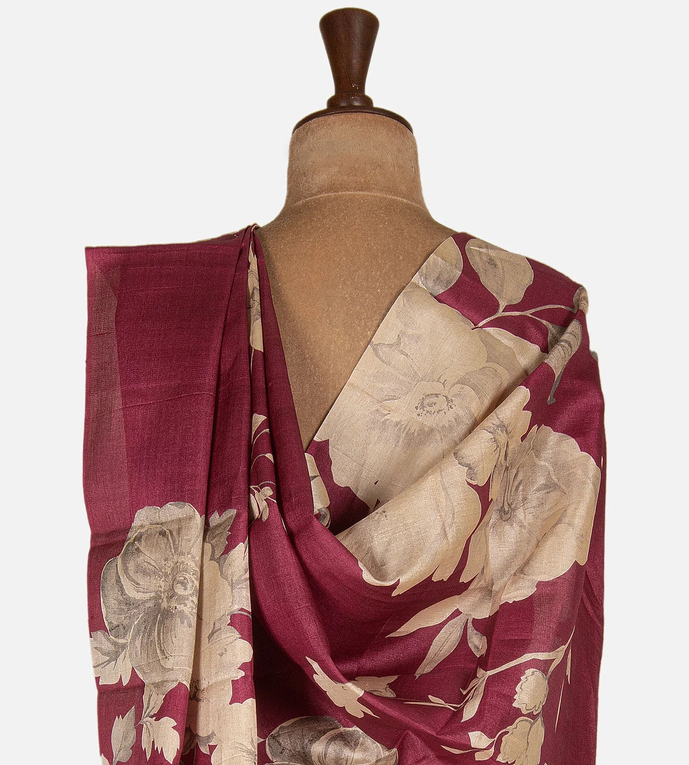 Pink Tussar Saree