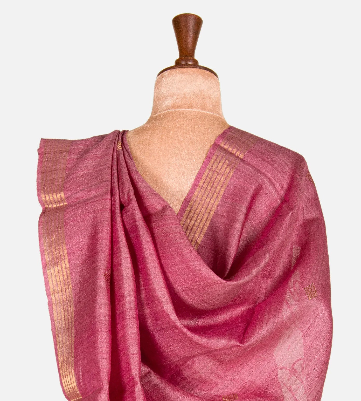 Pink Tussar Saree