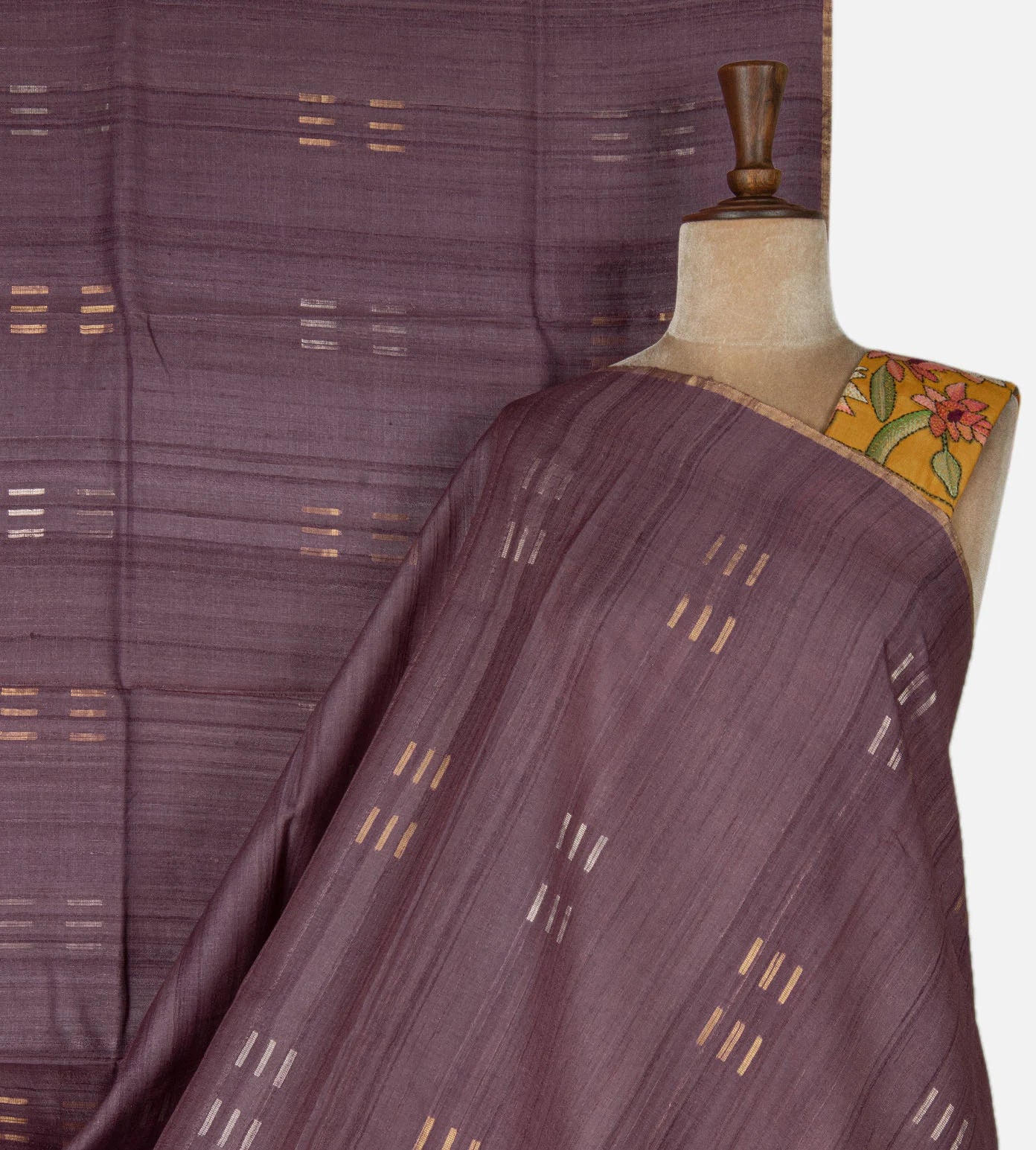 Onion Pink Tussar Saree