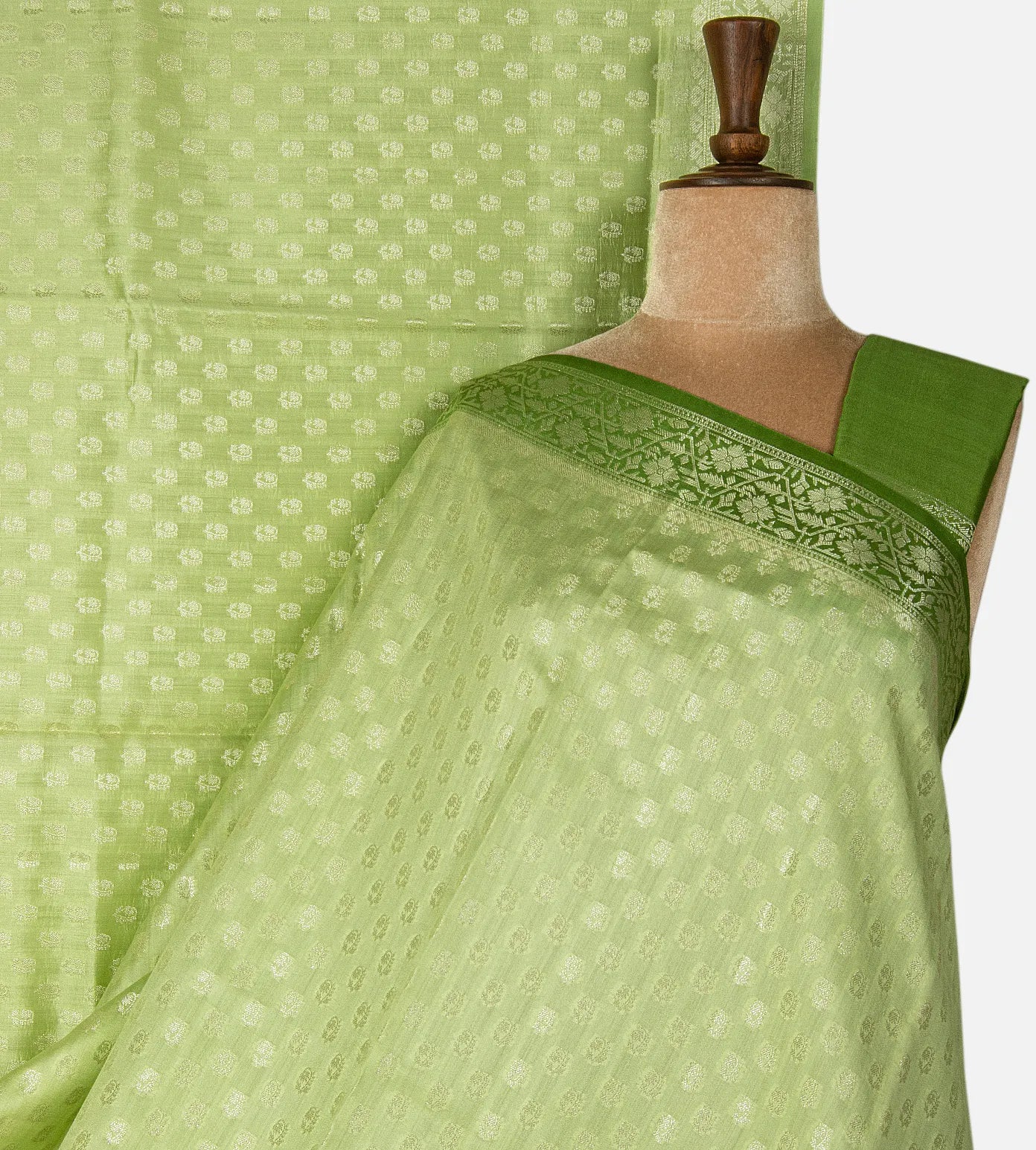 Light Green Chaniya Silk Saree
