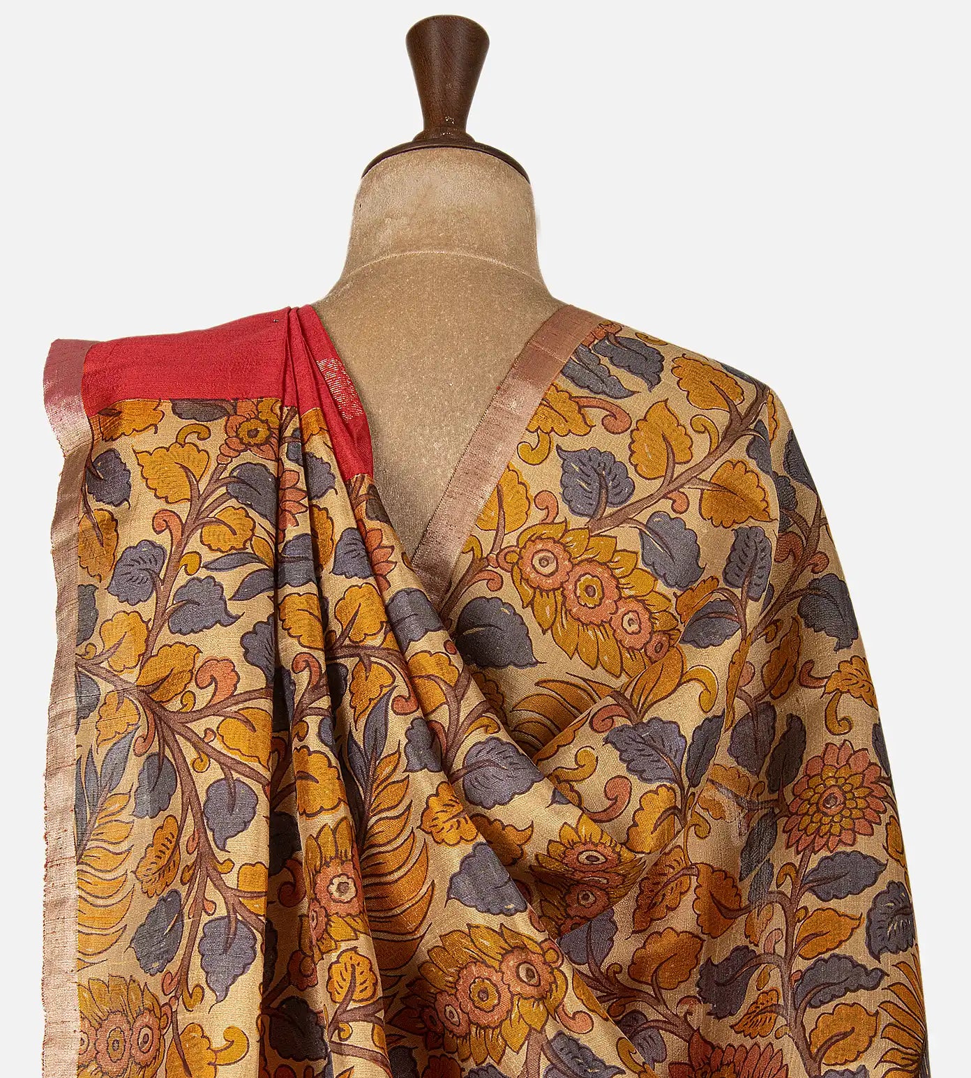 Red Raw Silk saree