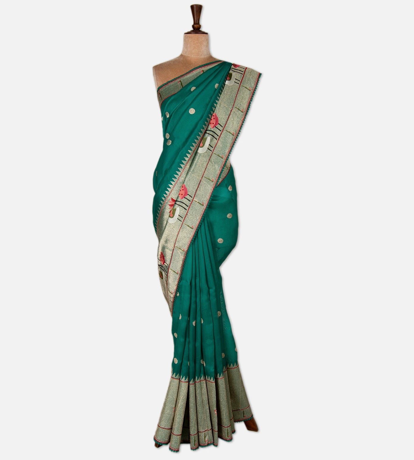 Sea Green Organza Saree