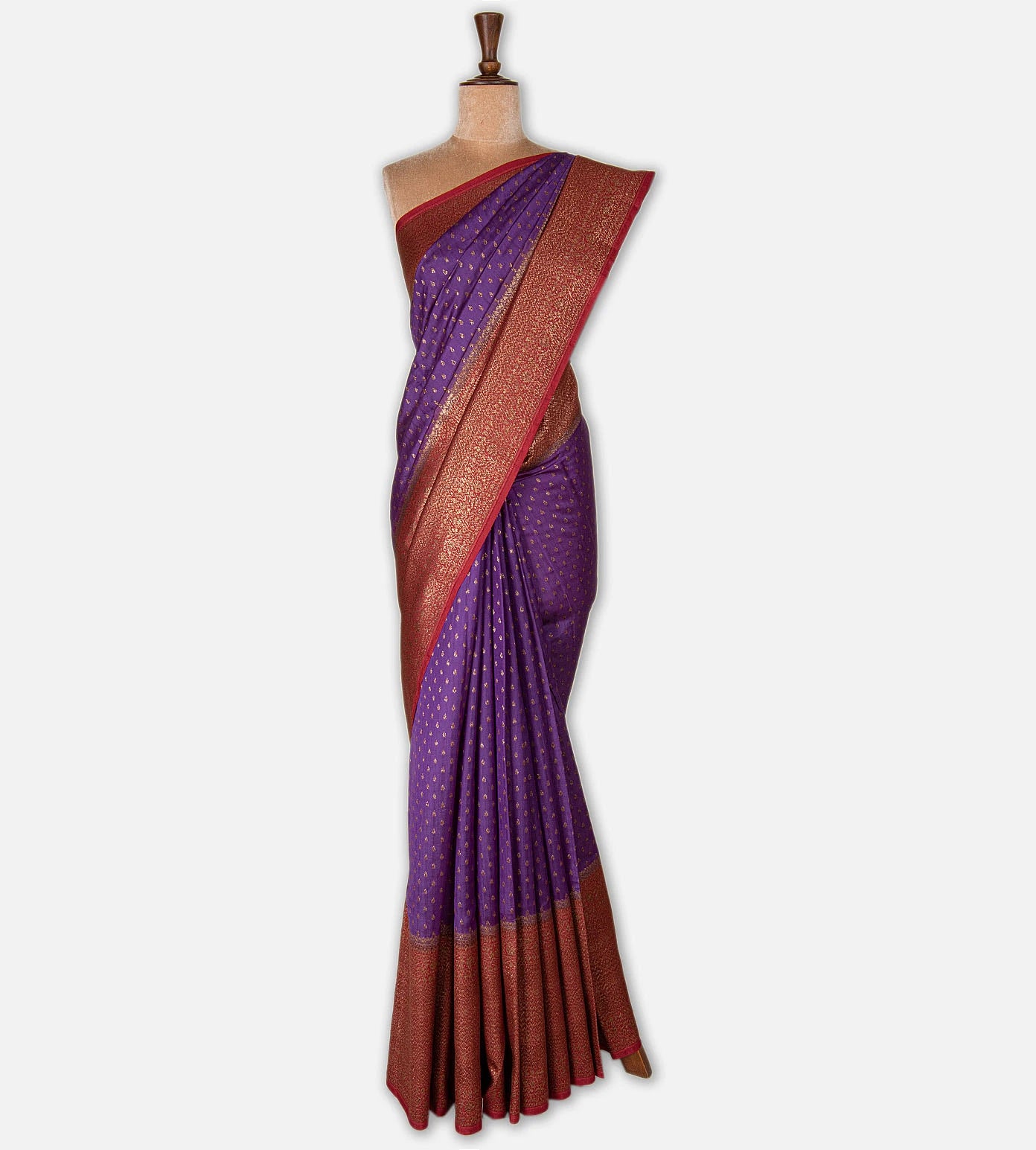 Violet Chaniya Silk Saree
