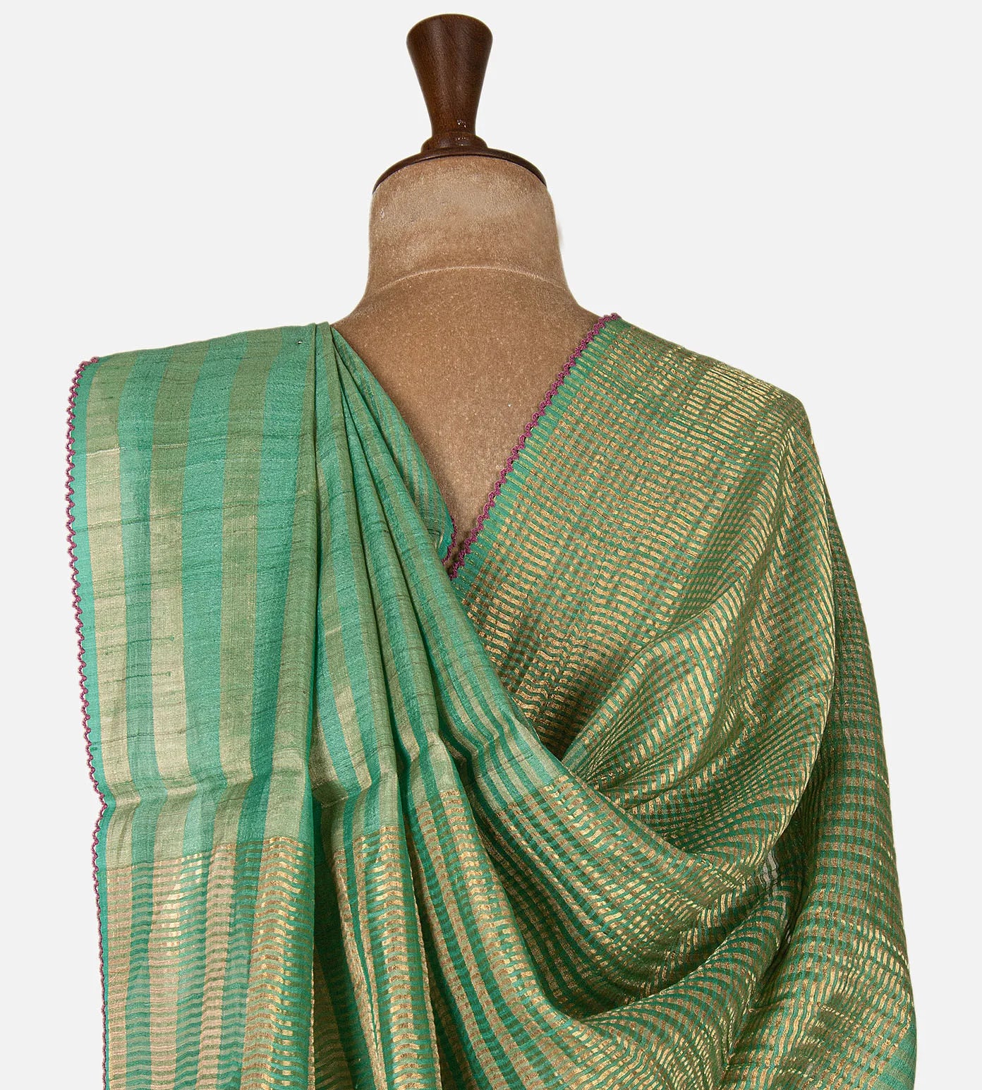 Blue Tussar Saree