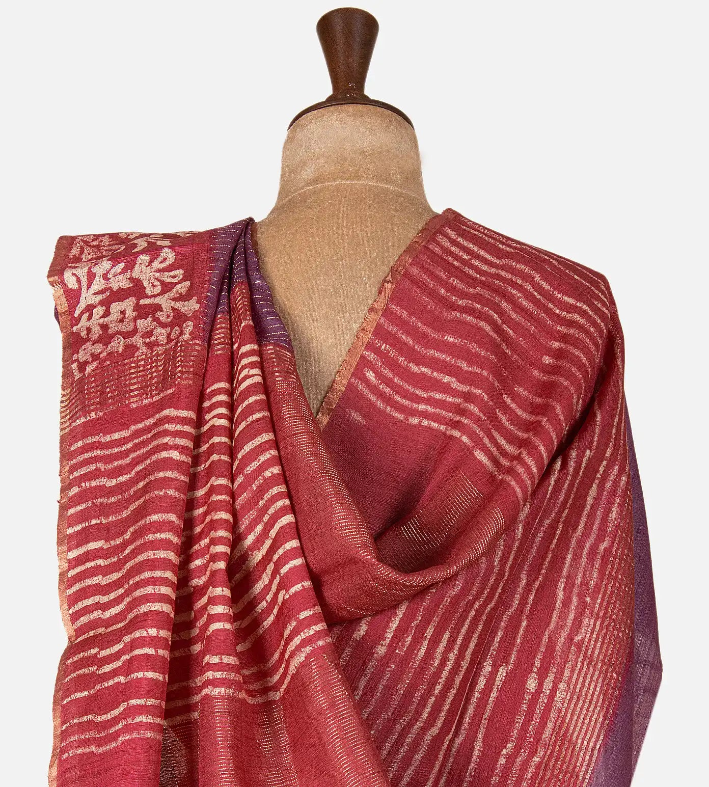 Onion Pink Tussar Saree