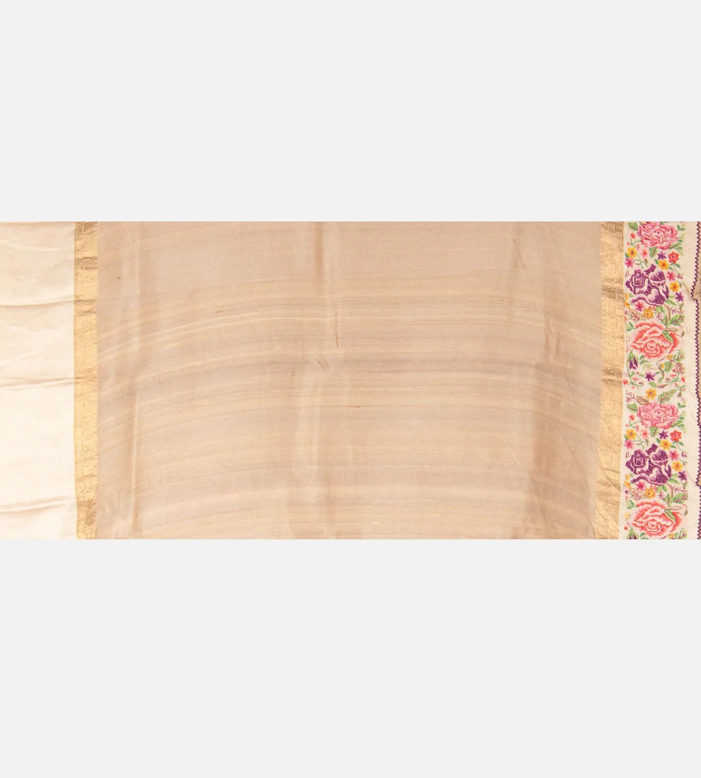 Dark Pink Tussar Saree