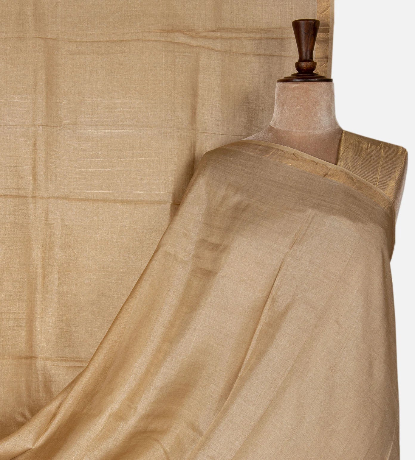 Beige Tussar Saree
