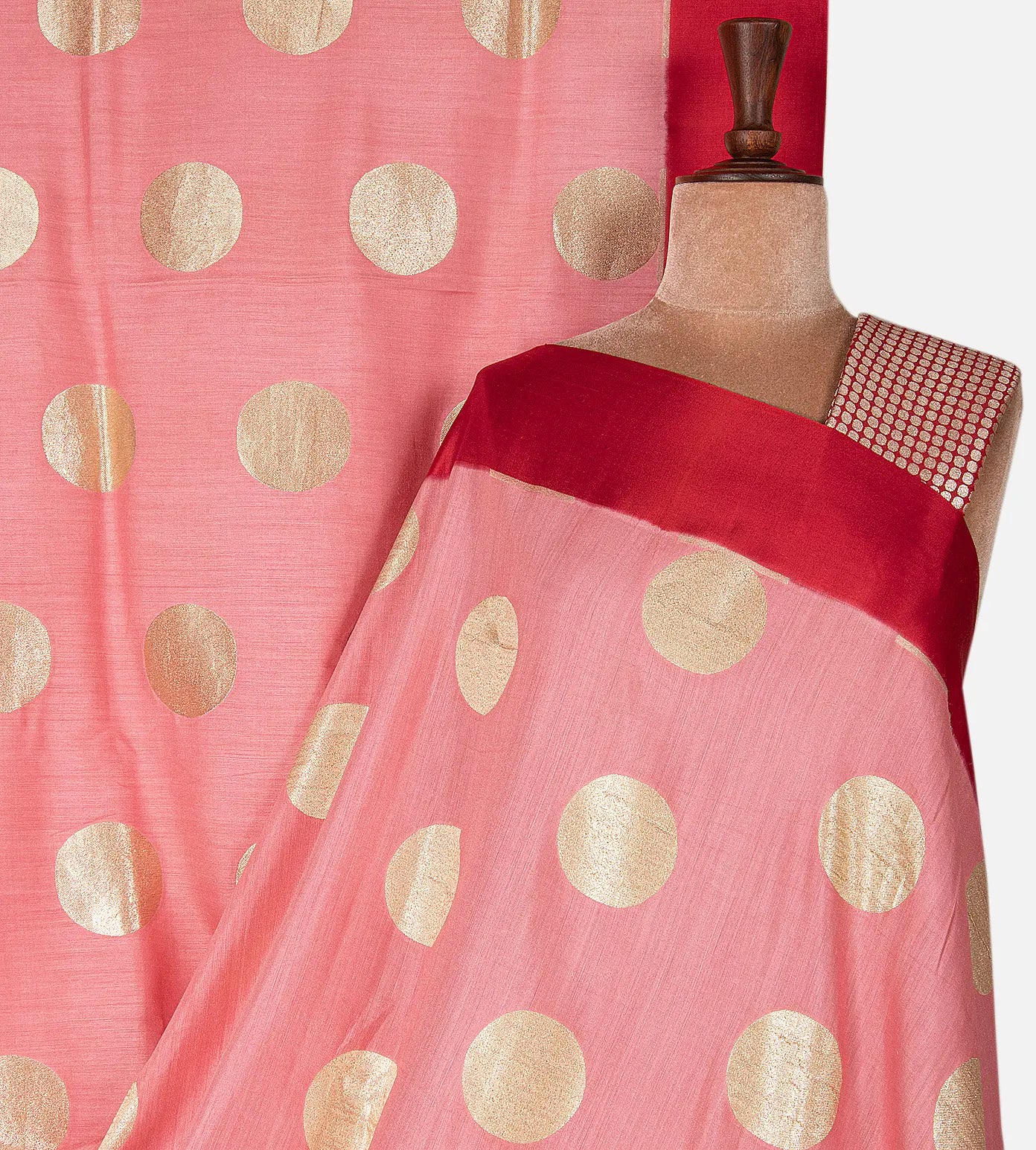 Pink Banarasi Tussar Georgette Saree