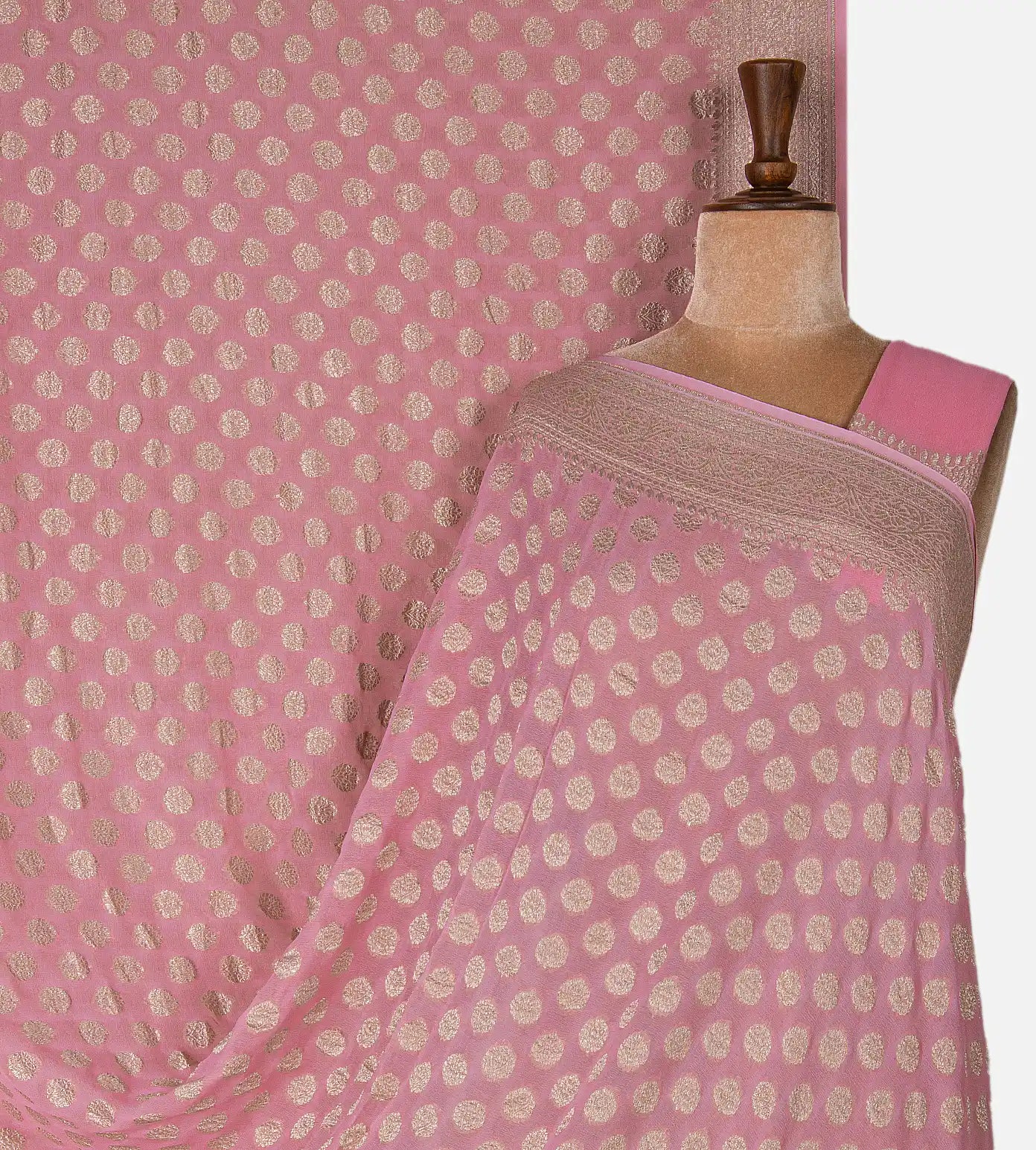 Pink Banarasi Georgette Saree