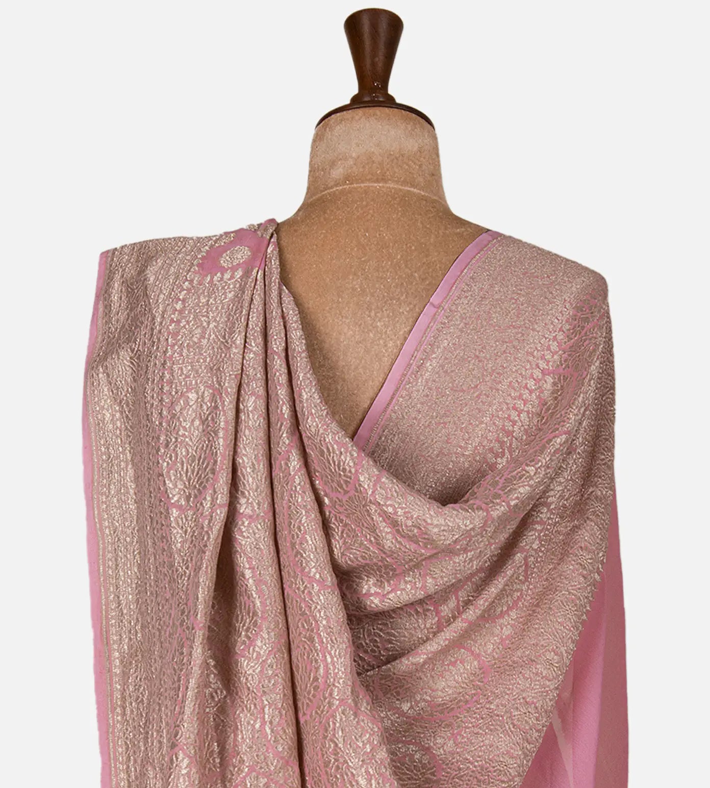 Pink Banarasi Georgette Saree