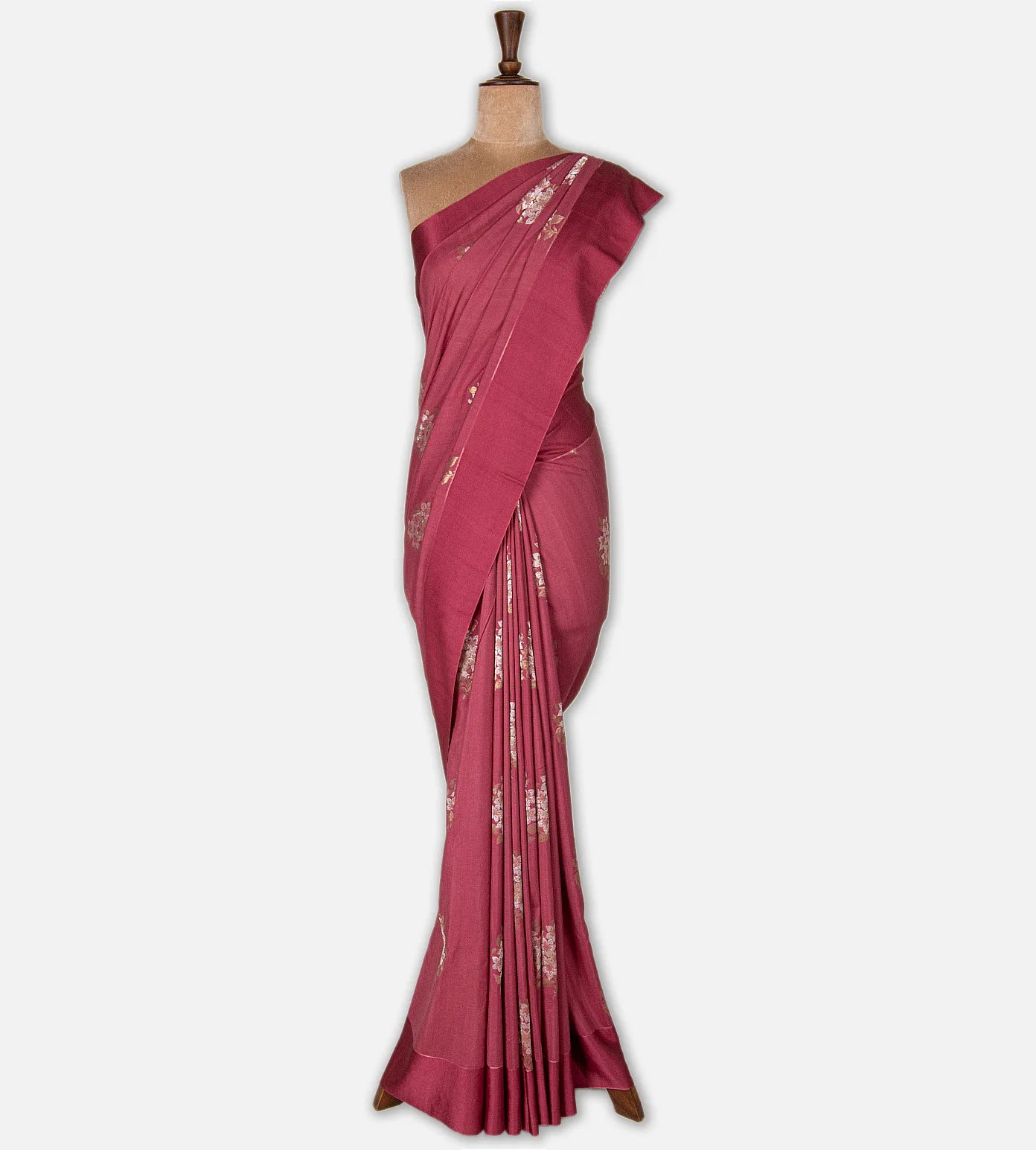 Pink Banarasi Tussar Georgette Saree