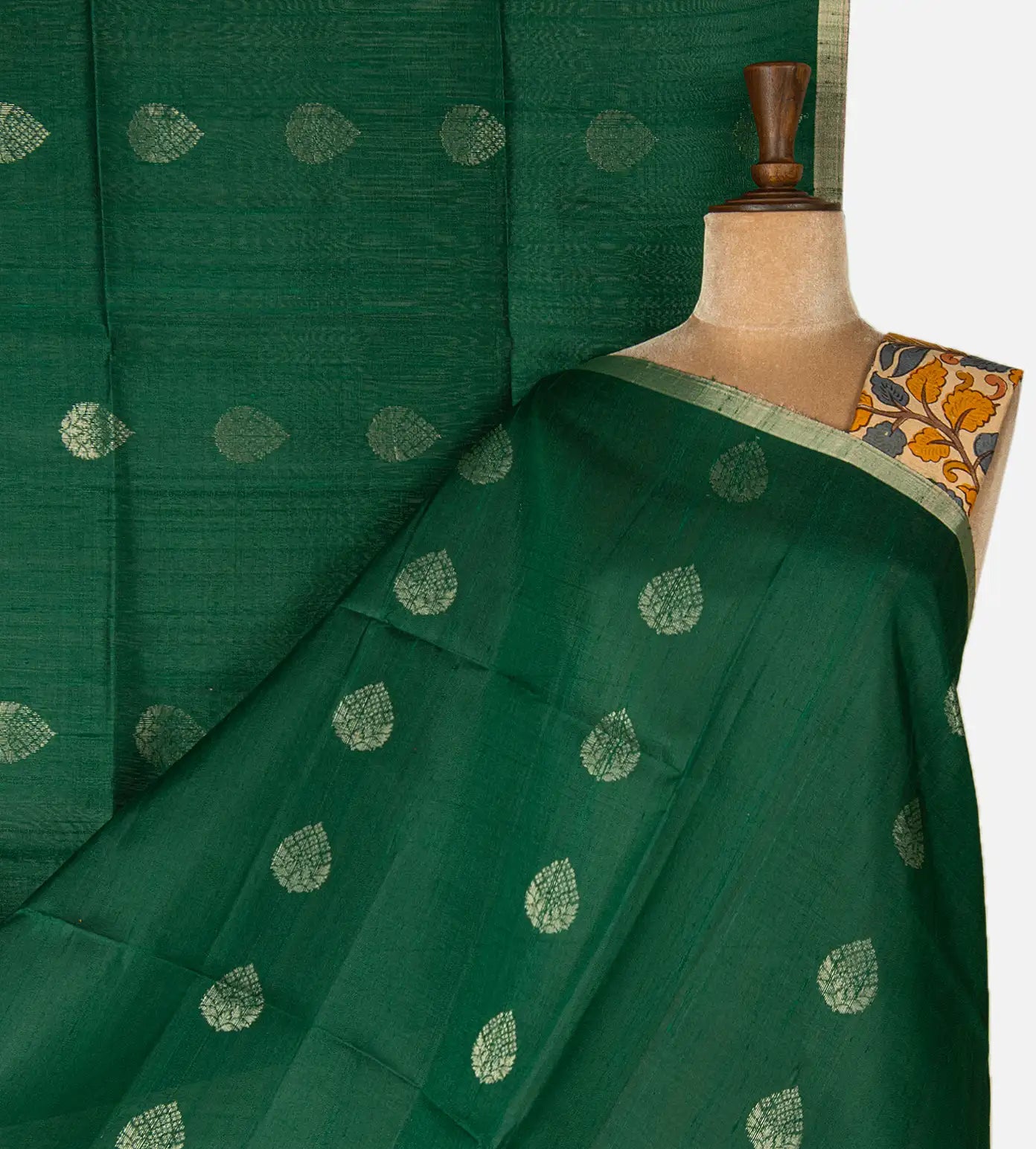 Green Raw Silk Saree