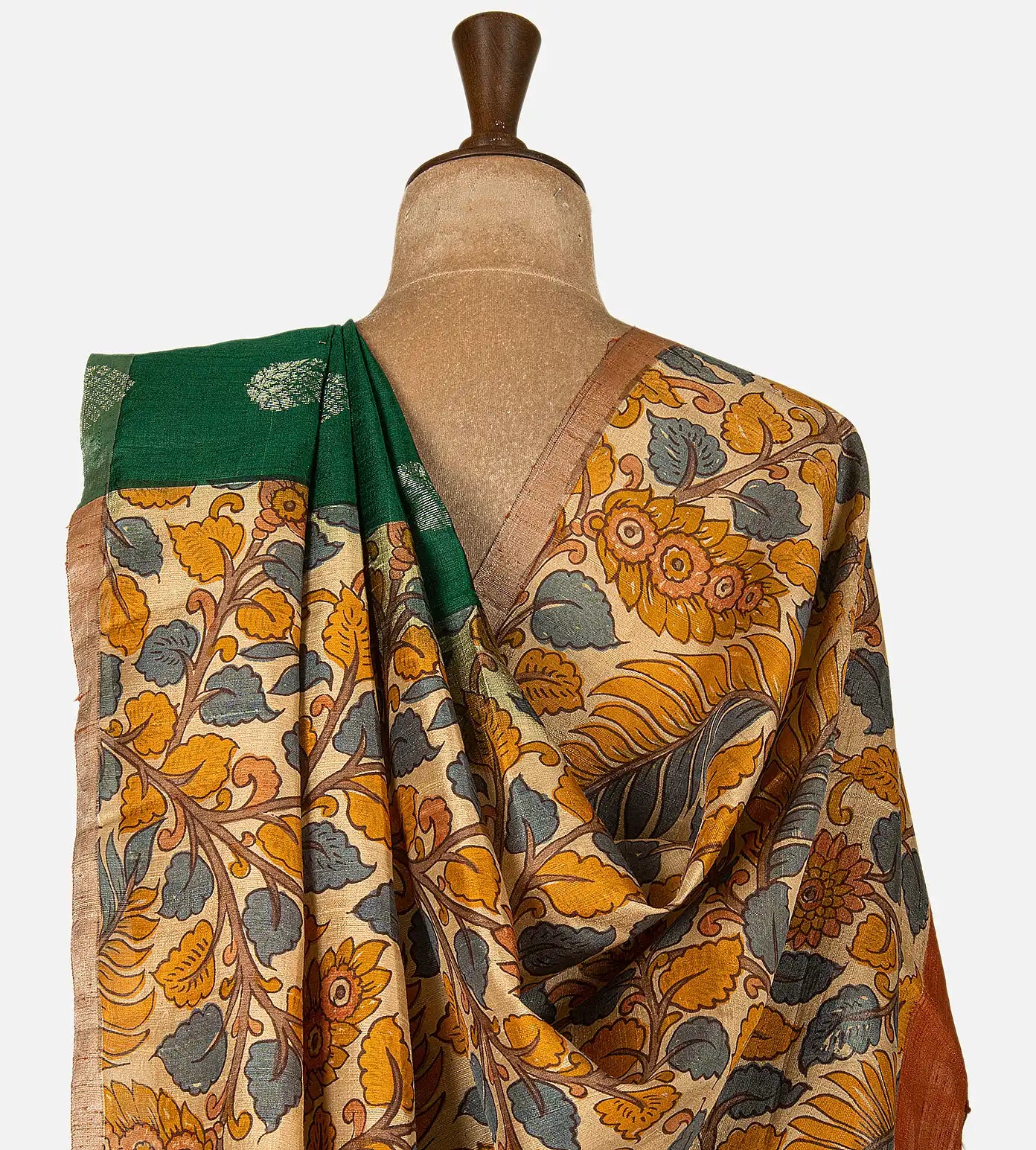 Green Raw Silk Saree