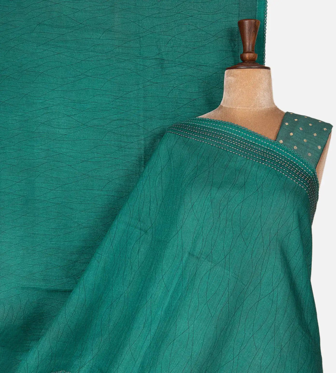 Blue Tussar Saree