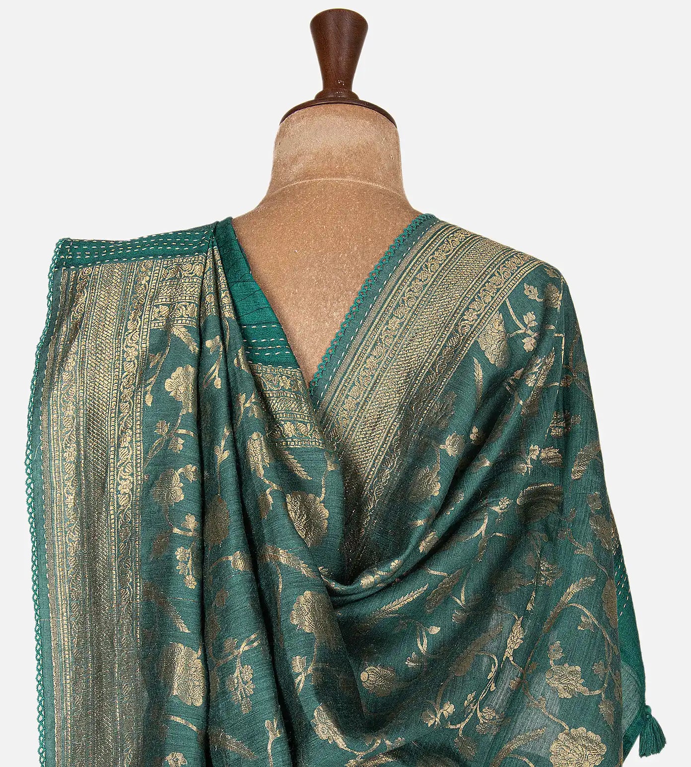 Blue Tussar Saree