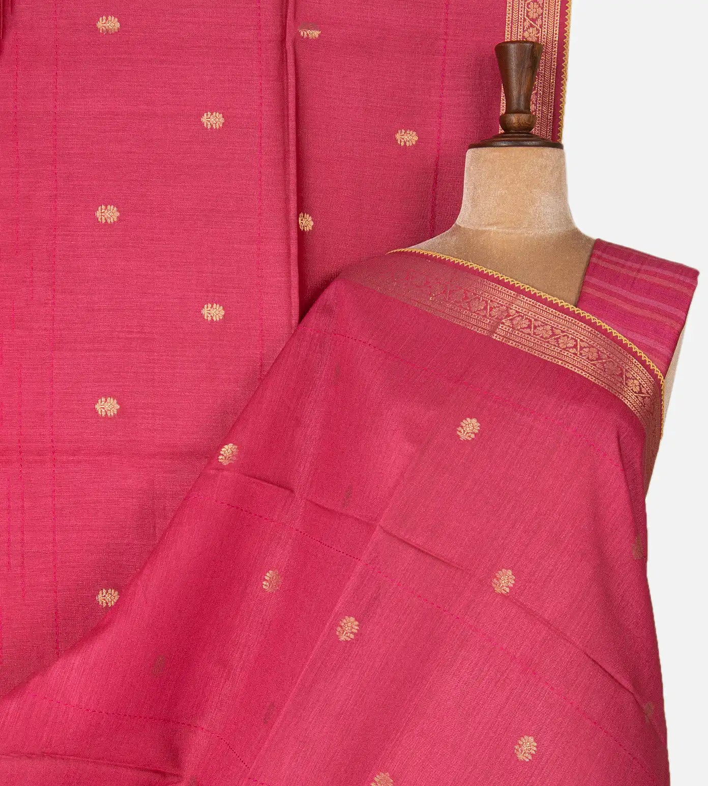 Pink Tussar Saree