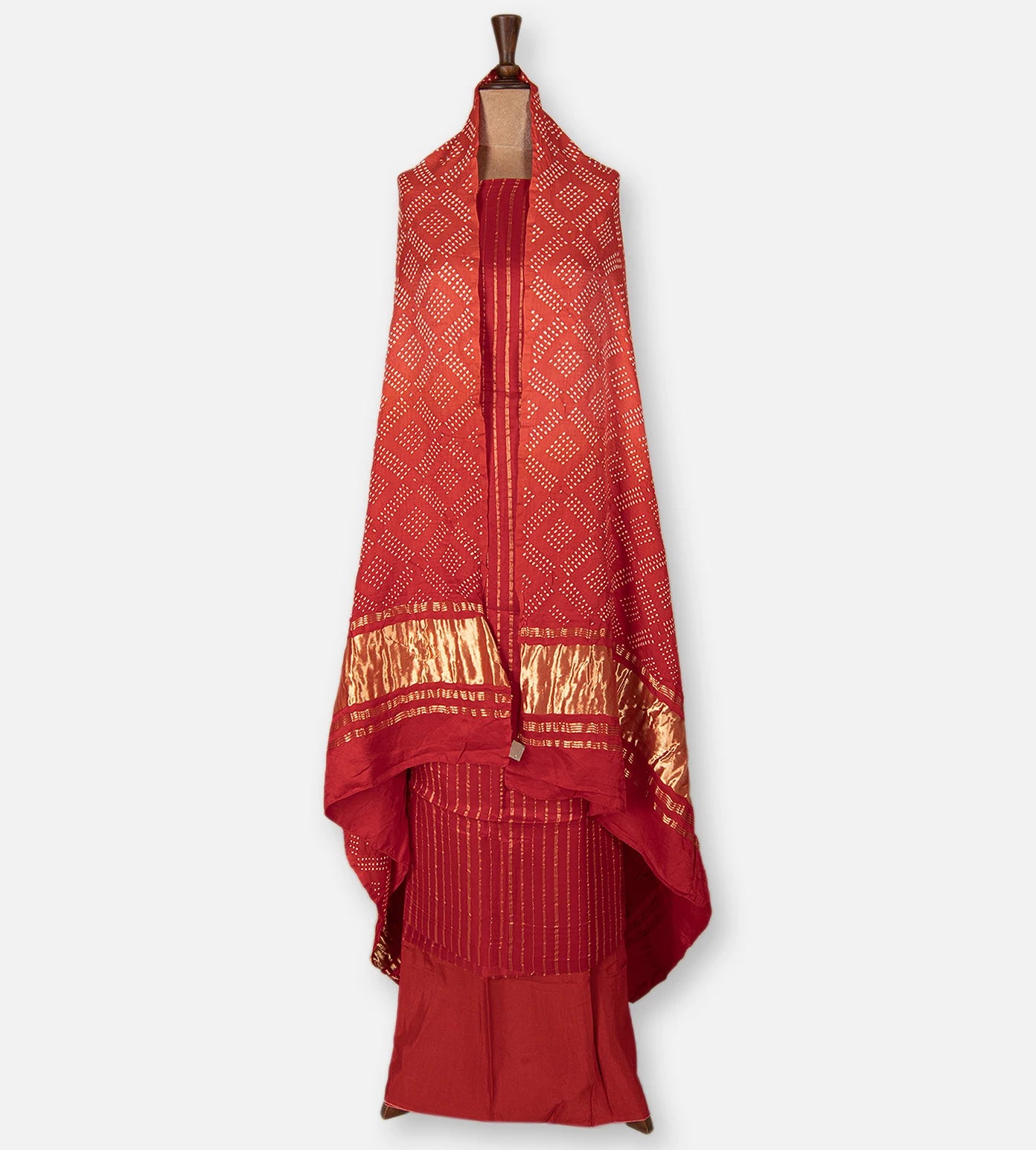 Red Gajji Silk Salwar