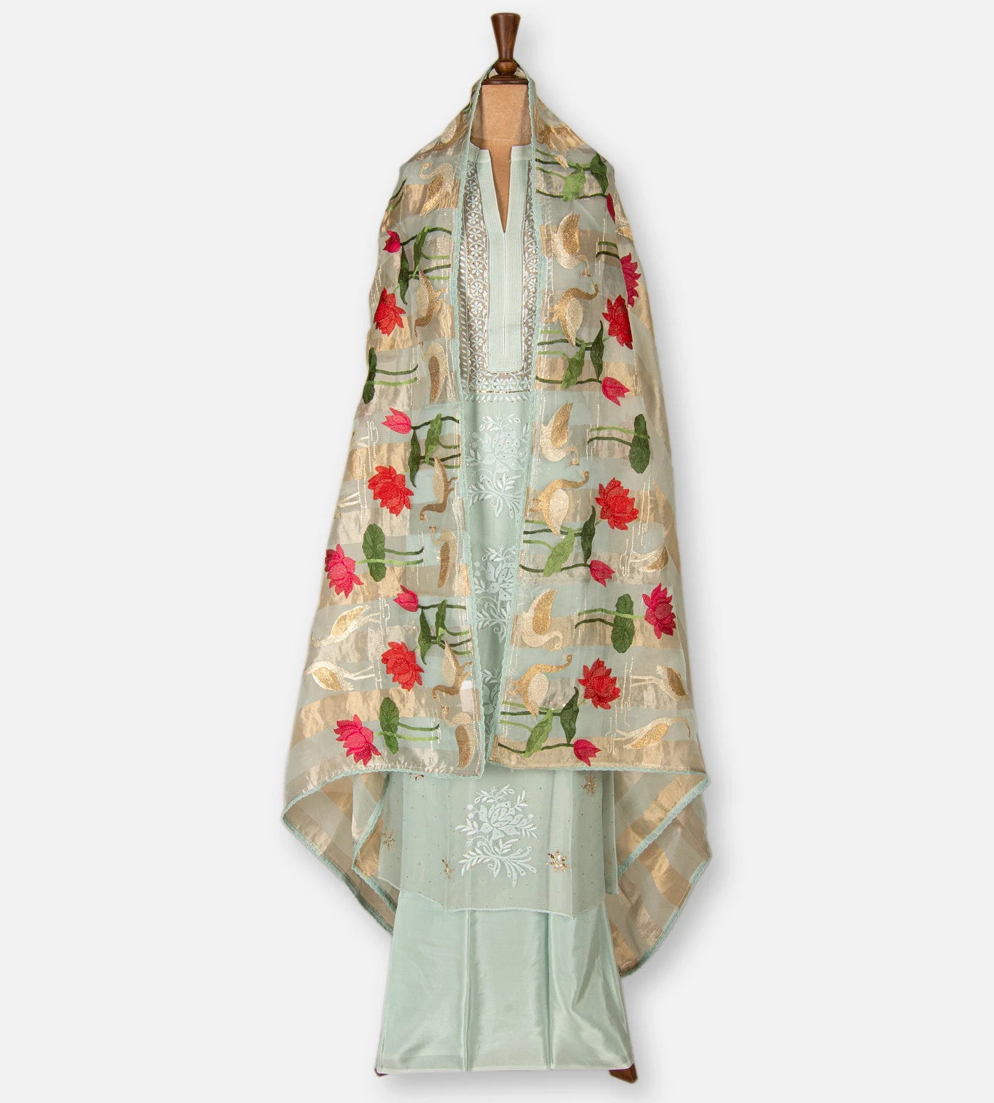 Pastel Blue Organza Salwar