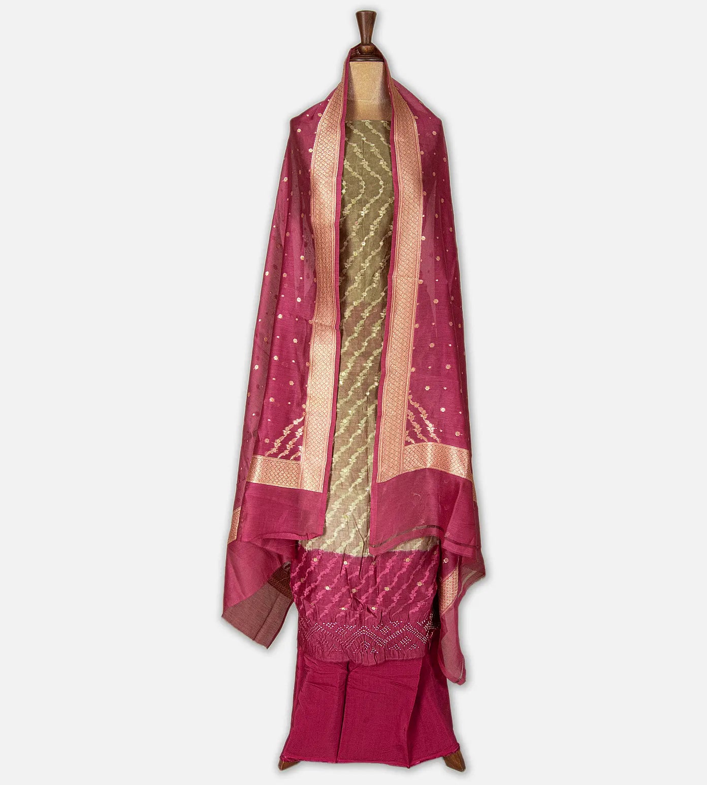 Olive Green Muslin Salwar