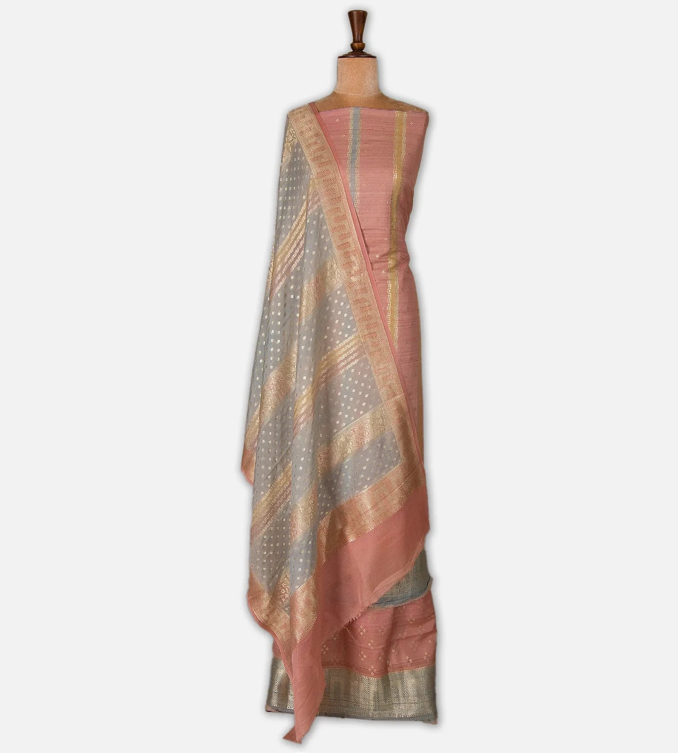 Multicolour Tussar Georgette Salwar