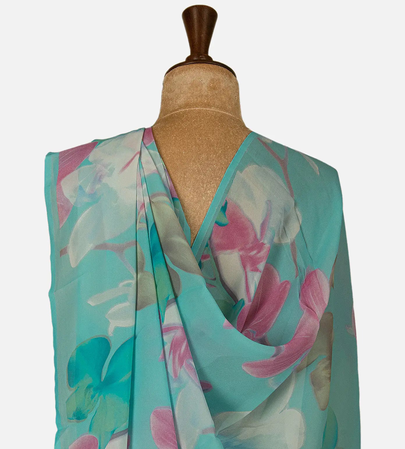Blue Georgette Saree