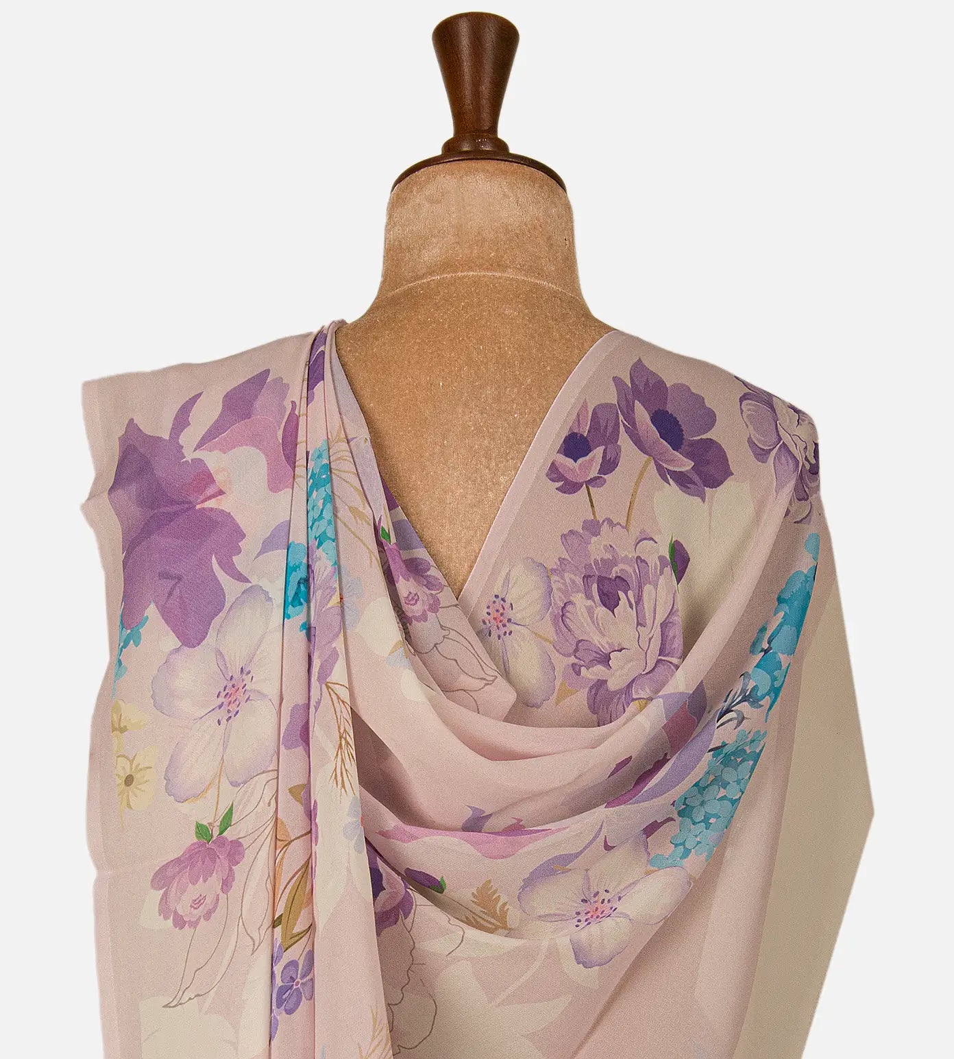 Pastel Pink Georgette Saree