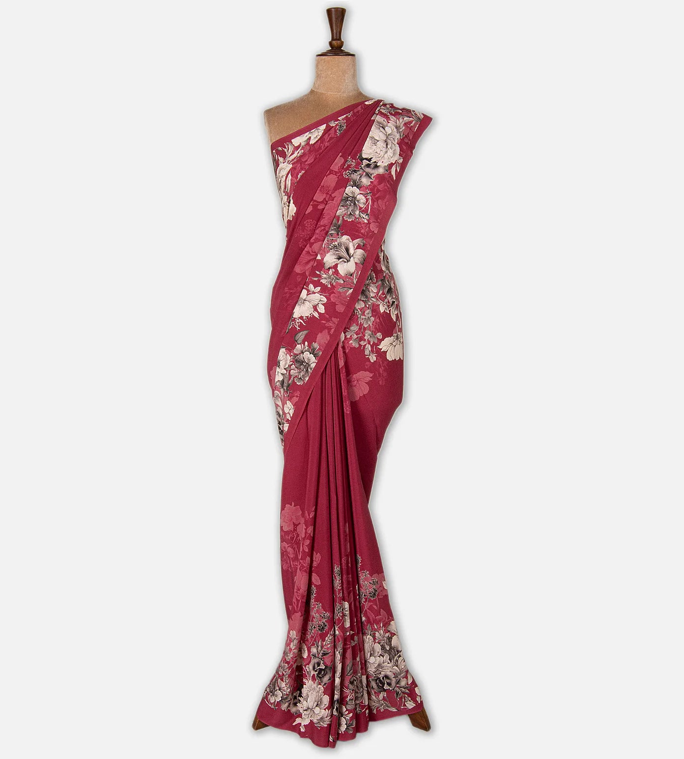 Pink Georgette saree