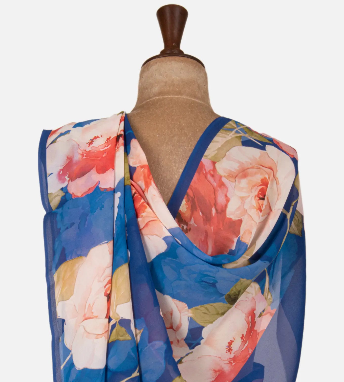 Blue Georgette Saree