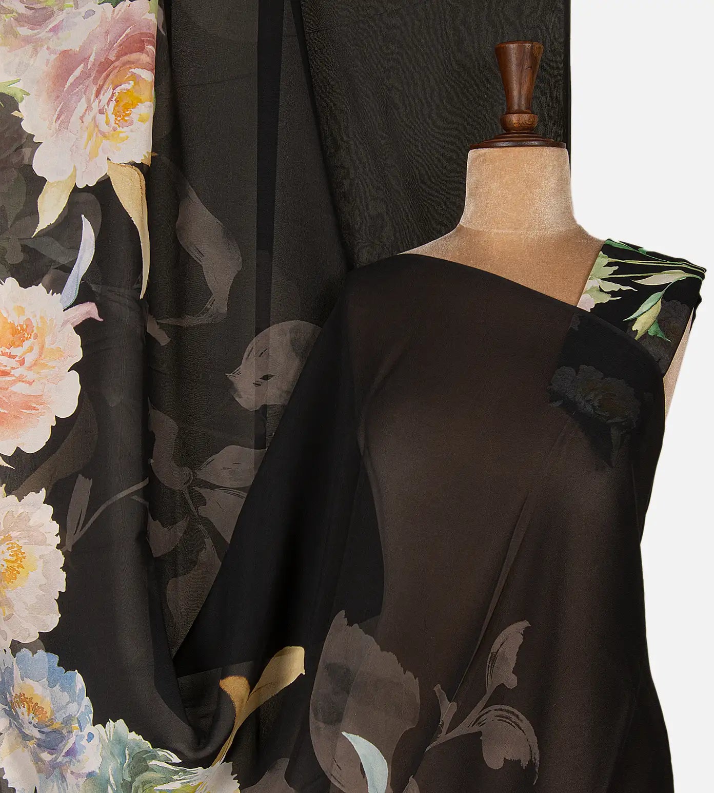 Black Georgette Saree