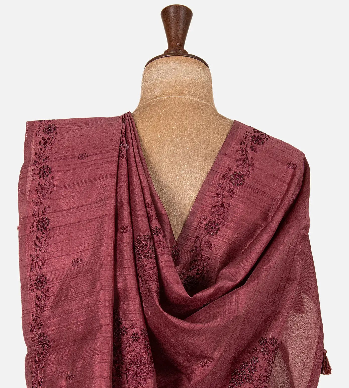 Pink Semi Tussar Saree