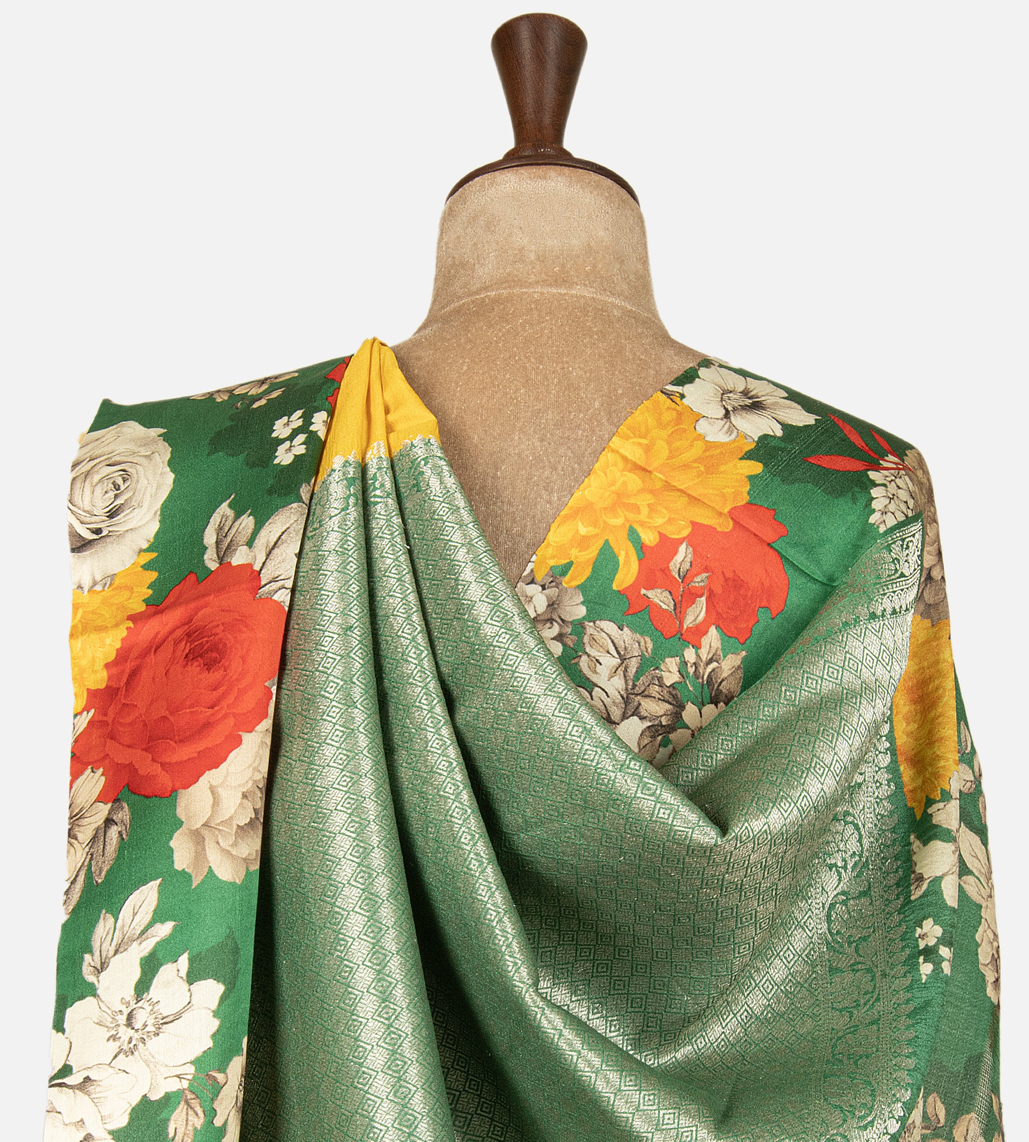 Yellow Kattan Silk Saree